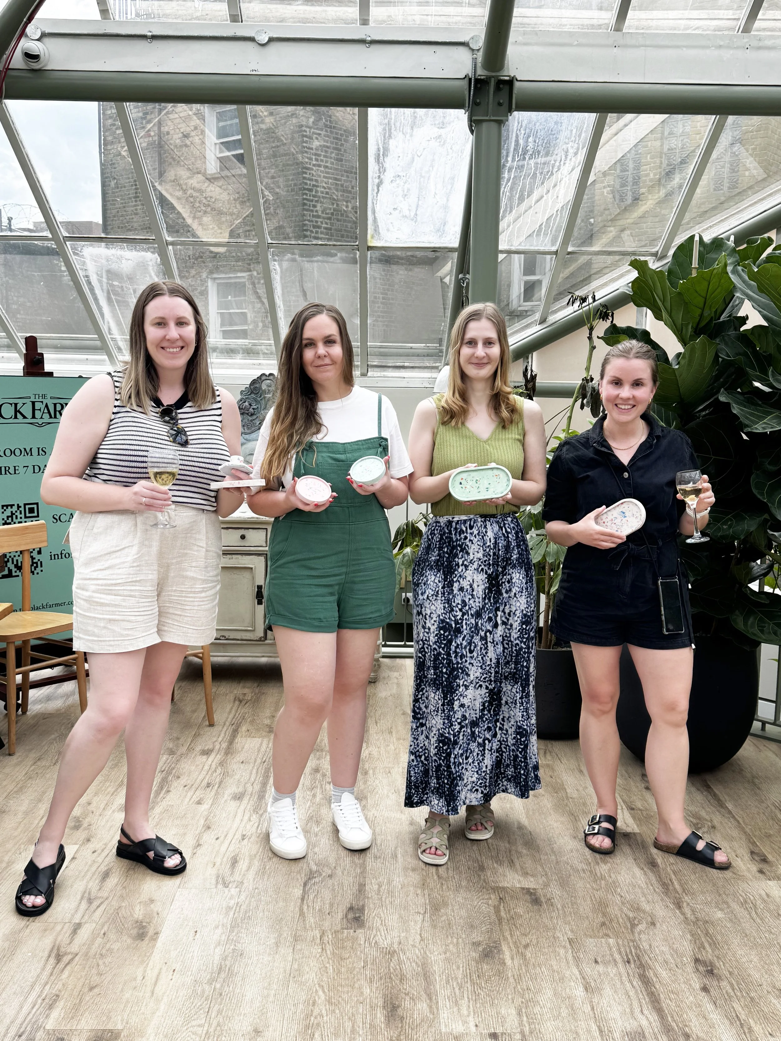 Happy participants taking part in terrazzo workshop (Copy)