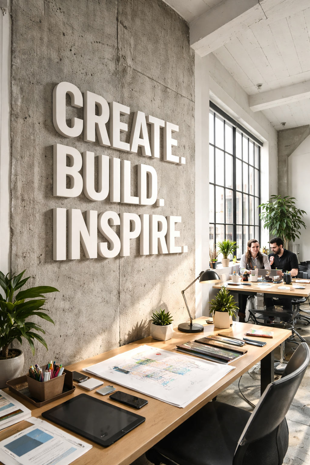 Creative workspace with a bold message.png