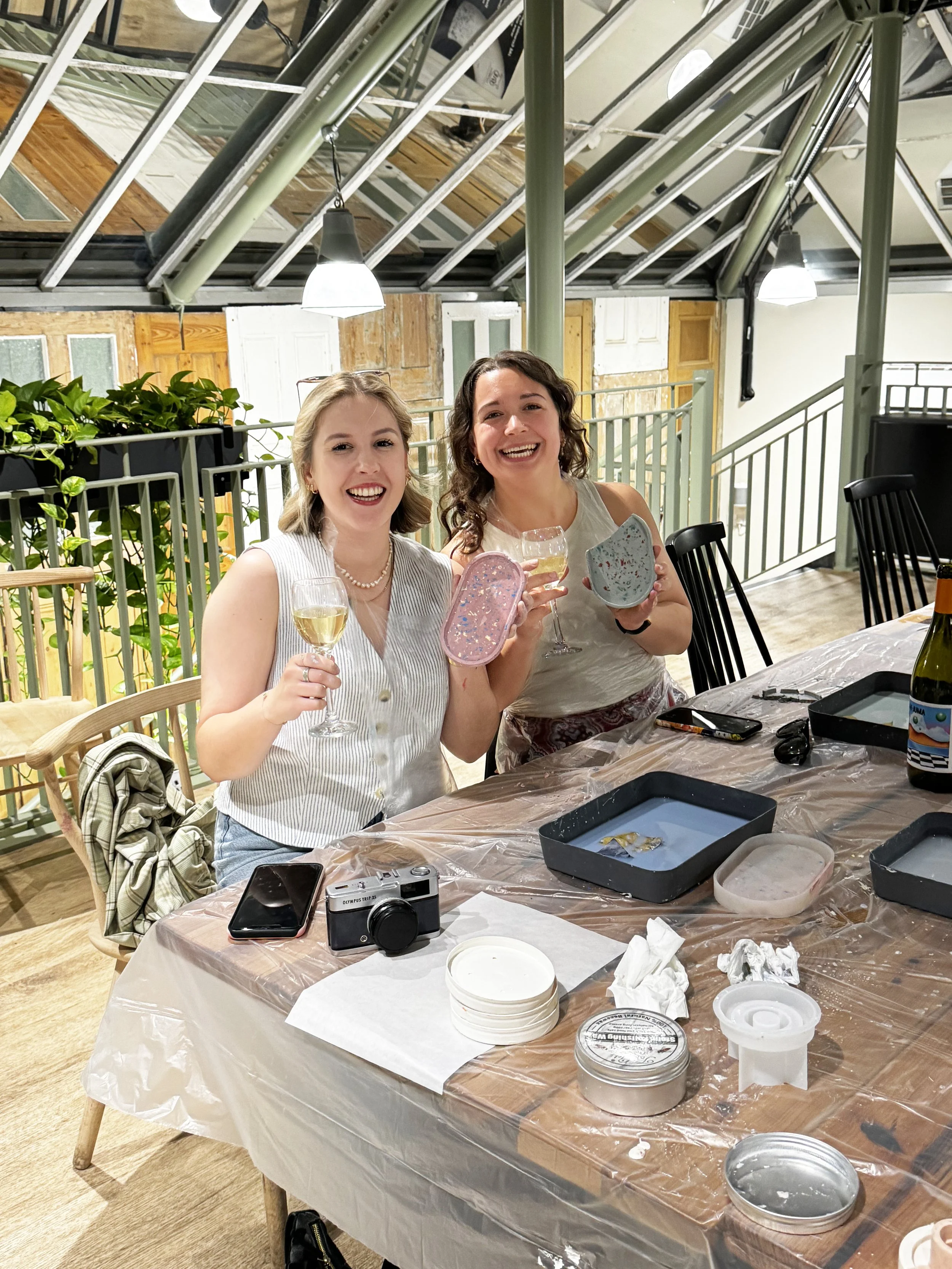 Happy participants taking part in terrazzo workshop (Copy)