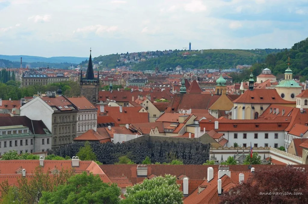 View over the rooftops of Prague from Prague Castle