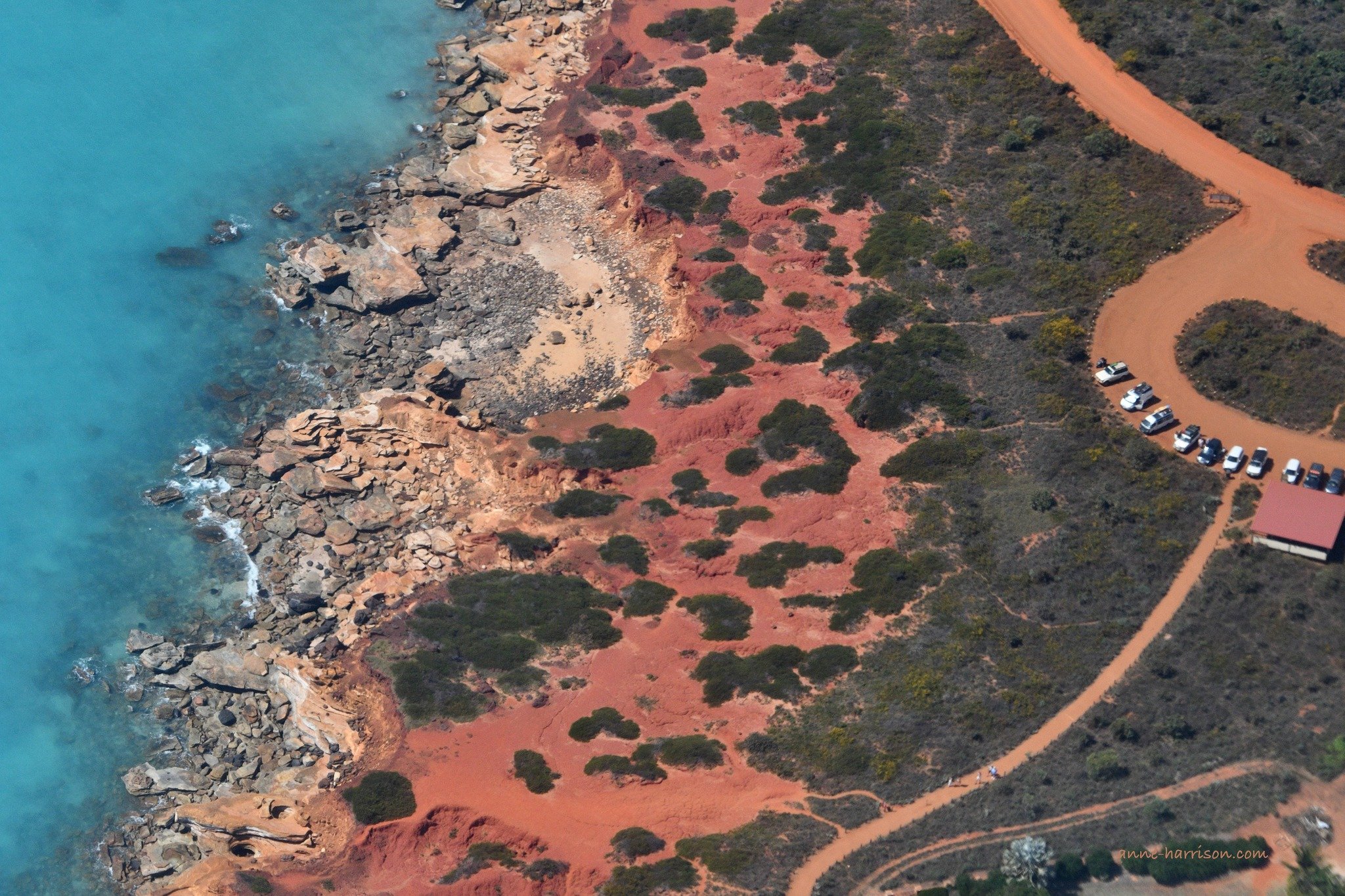 The redness of the soil in Western Australia seems even more dramatic when seen from the air #justtravel #agirlwithacamera