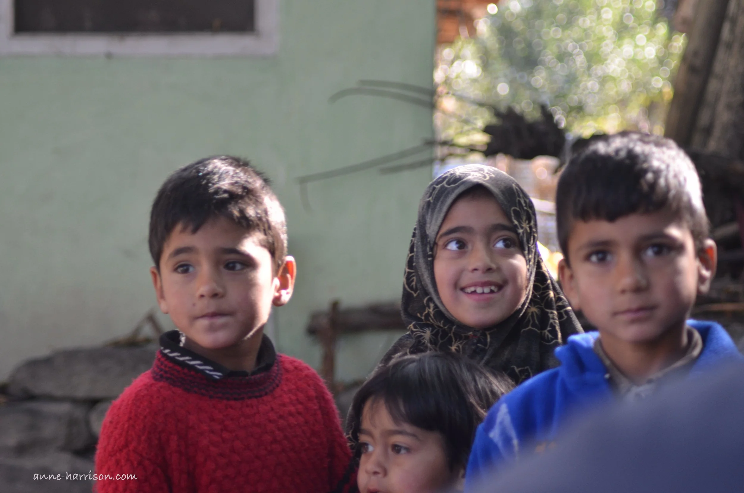 Four young children in Kashmir