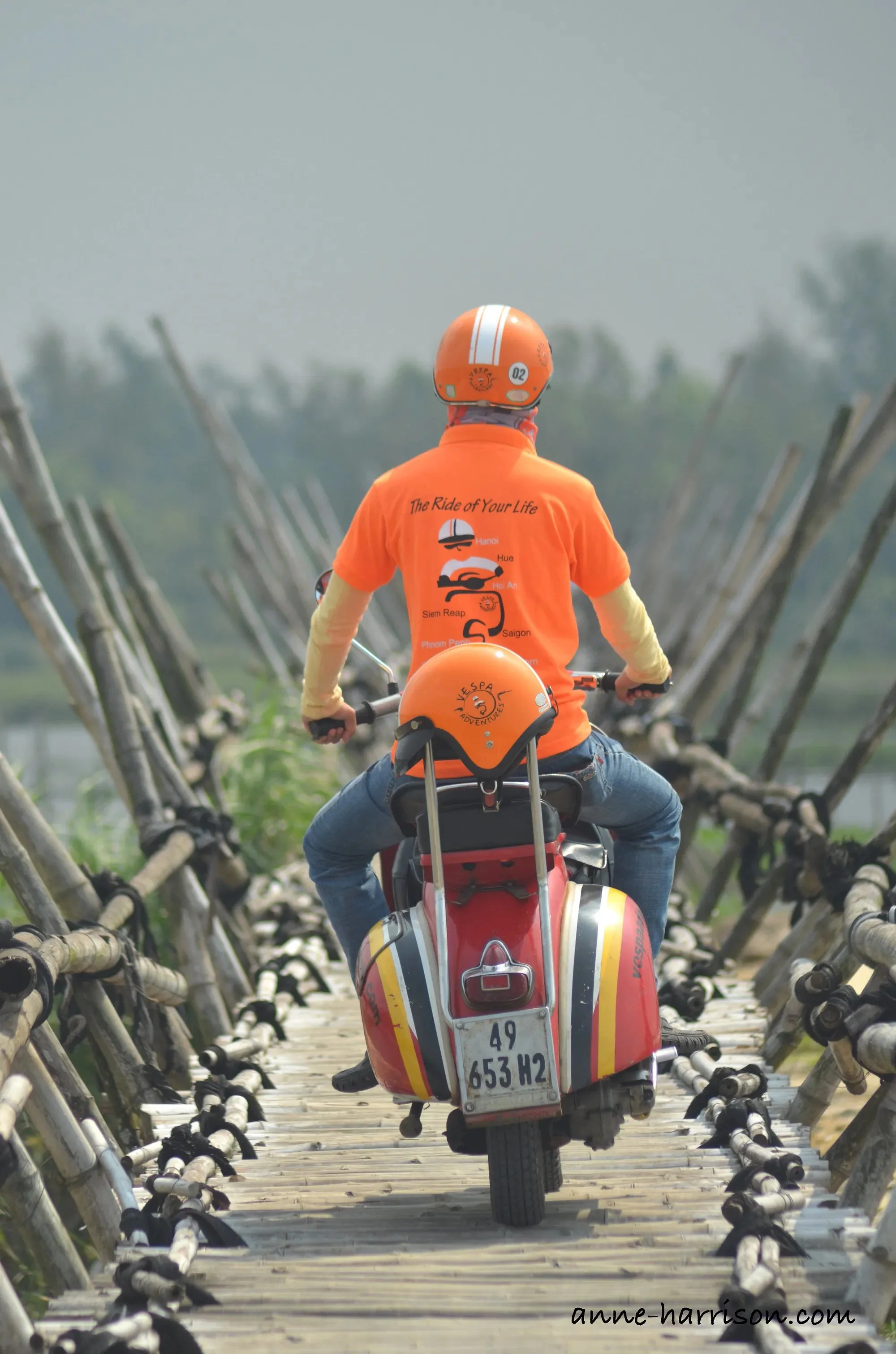 Crossing a bamboo bridge (c) A. Harrison