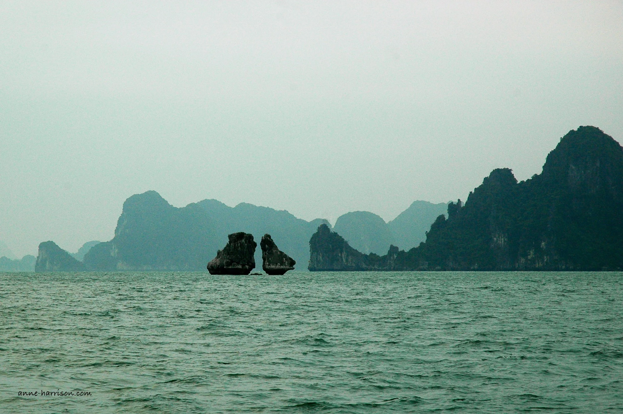 Two islands in Halong Bay called The Two Hens