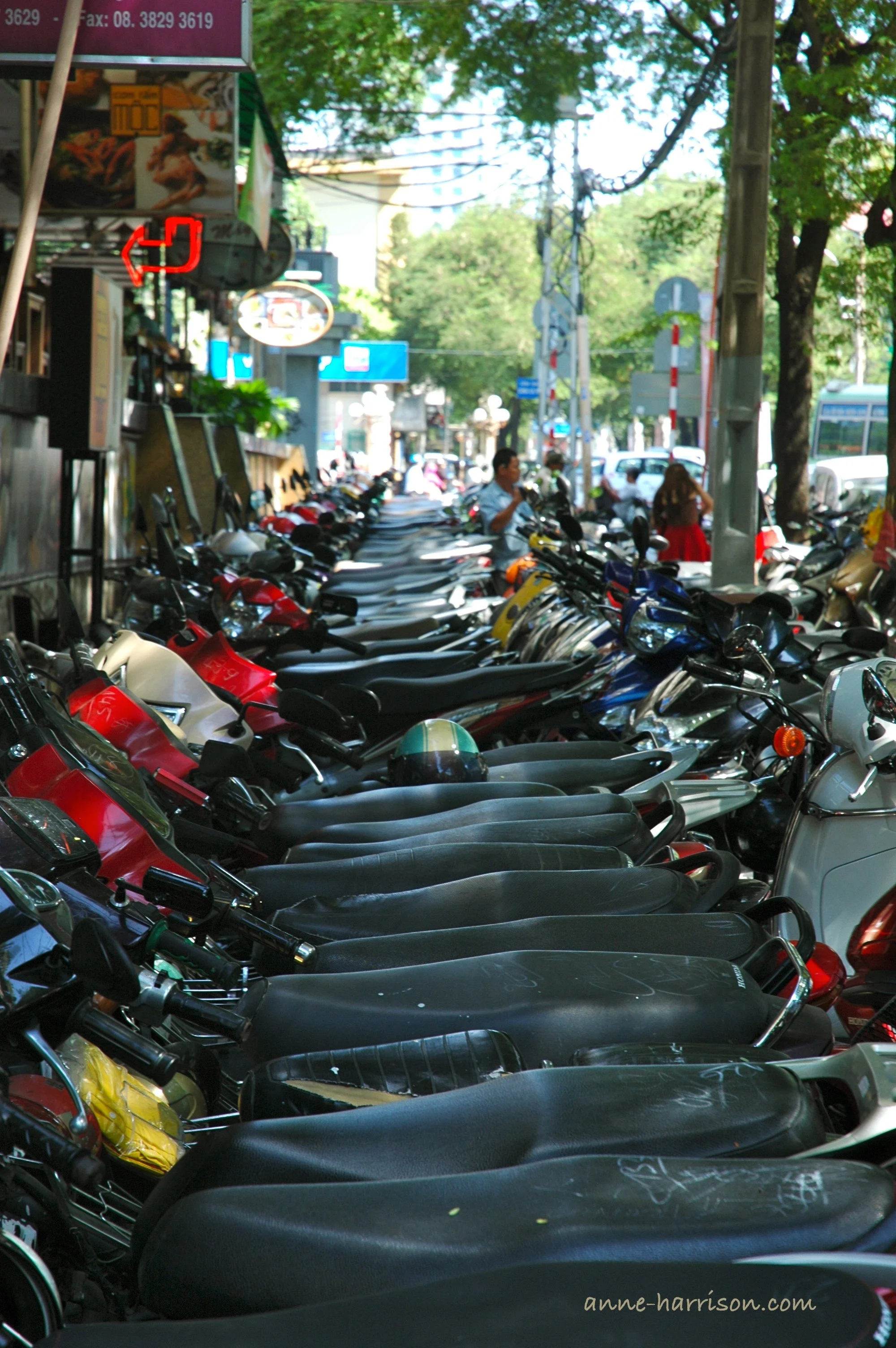 A sea of bikes at rest. (c) A. Harrison