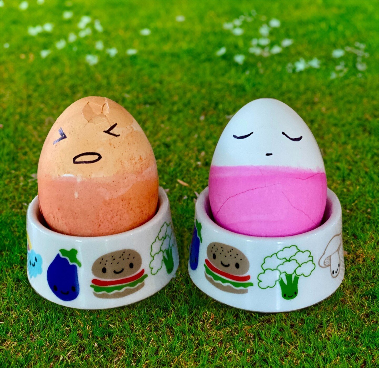 911 Eggmergency! 🥺 🍳⁠
⁠
One moment we're happily dying LuMi eggs, next thing you know one of them falls off the counter and has a major concussion. ⁠
⁠
But, nothing that can&rsquo;t be fixed with a little salt and pepper! 😋 😆⁠
⁠
Enjoy Easter/Pass