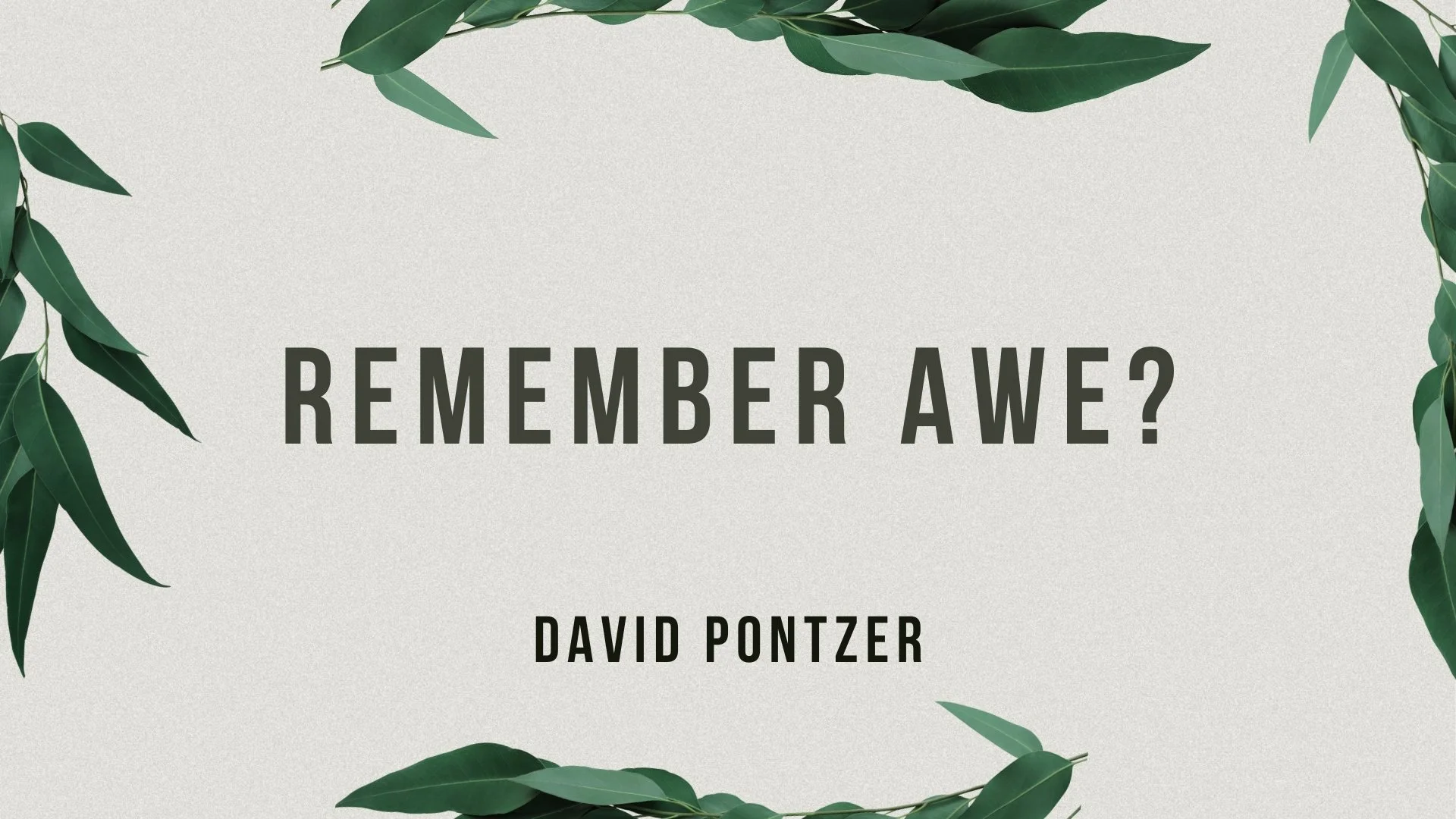 Remember Awe?