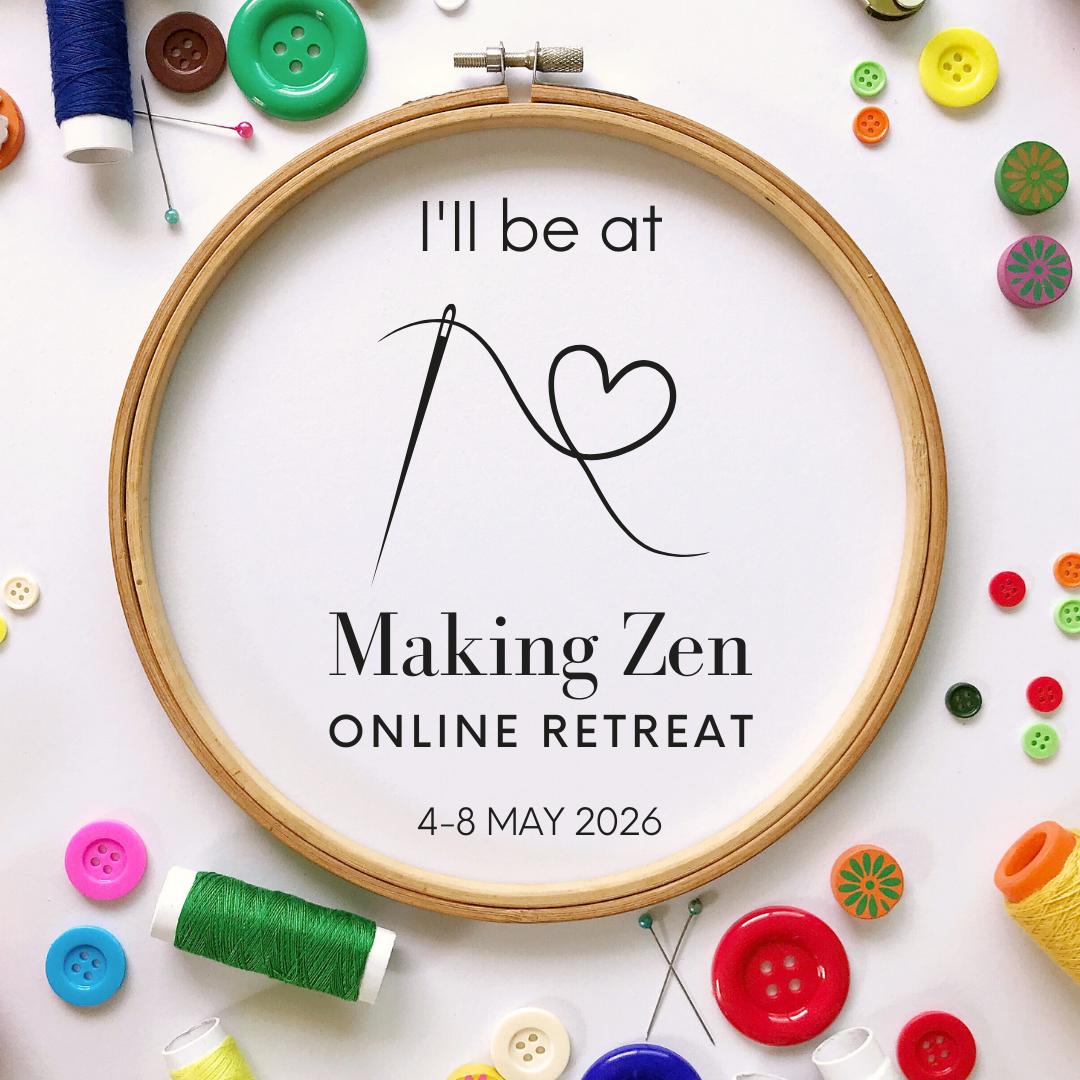 Making Zen online art retreat with textile artists and mixed media artists including Kate Ward and Emma Freeman
