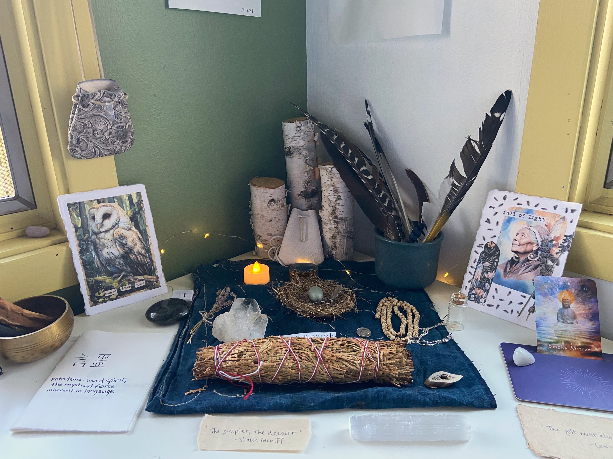 Emma Freeman's Writing and Art Studio, Wisconsin, Tiny Art Studio, Sacred Altar