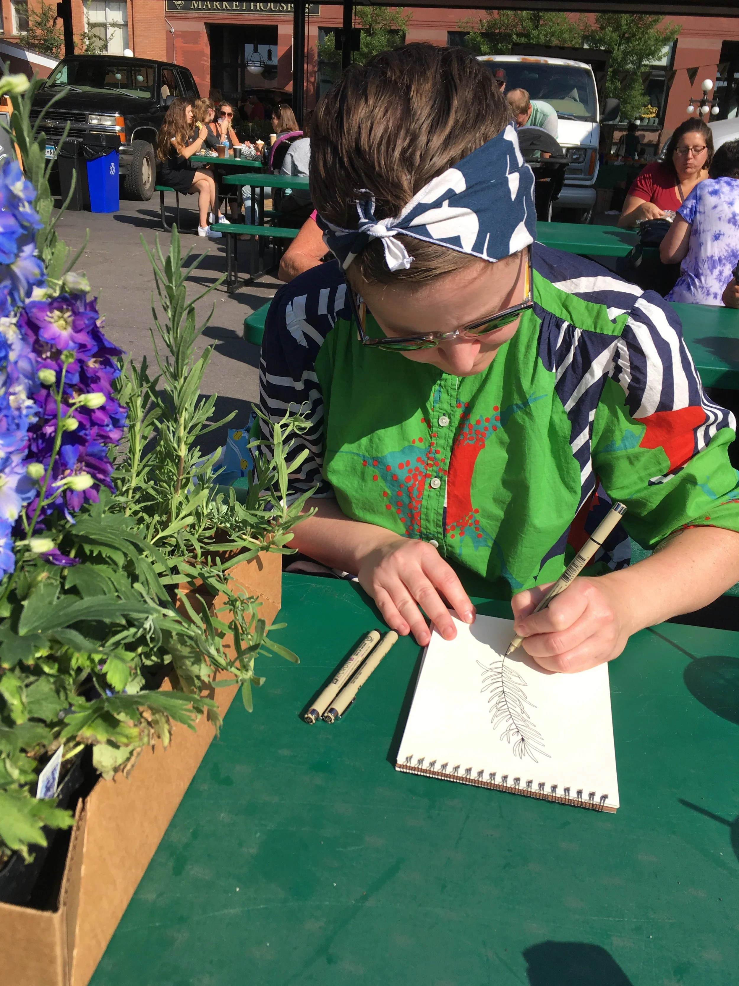 whimsical doodles and drawings by Emma Freeman Art, colorful, happy illustrations done by hand by Emma Freeman Art in Wisconsin, sketchbook artist, learning to draw, meditative drawing, drawing for fun