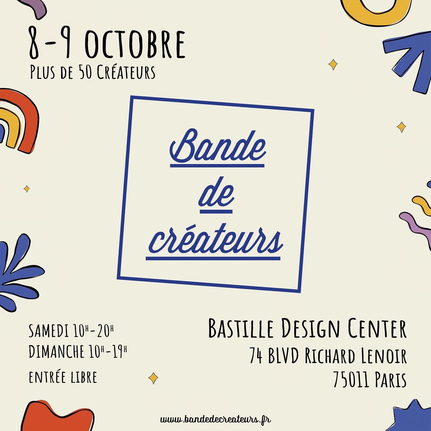 Retrouvez-moi ce week-end au Bastille Design Center avec @bandedecreateurs ☀️

Au rendez-vous de la papeterie 100% made in Japan 🇯🇵, des illustrations, des tampons, des stickers et surtout de la bonne humeur 🥳

Nous avons h&acirc;te de vous retrou