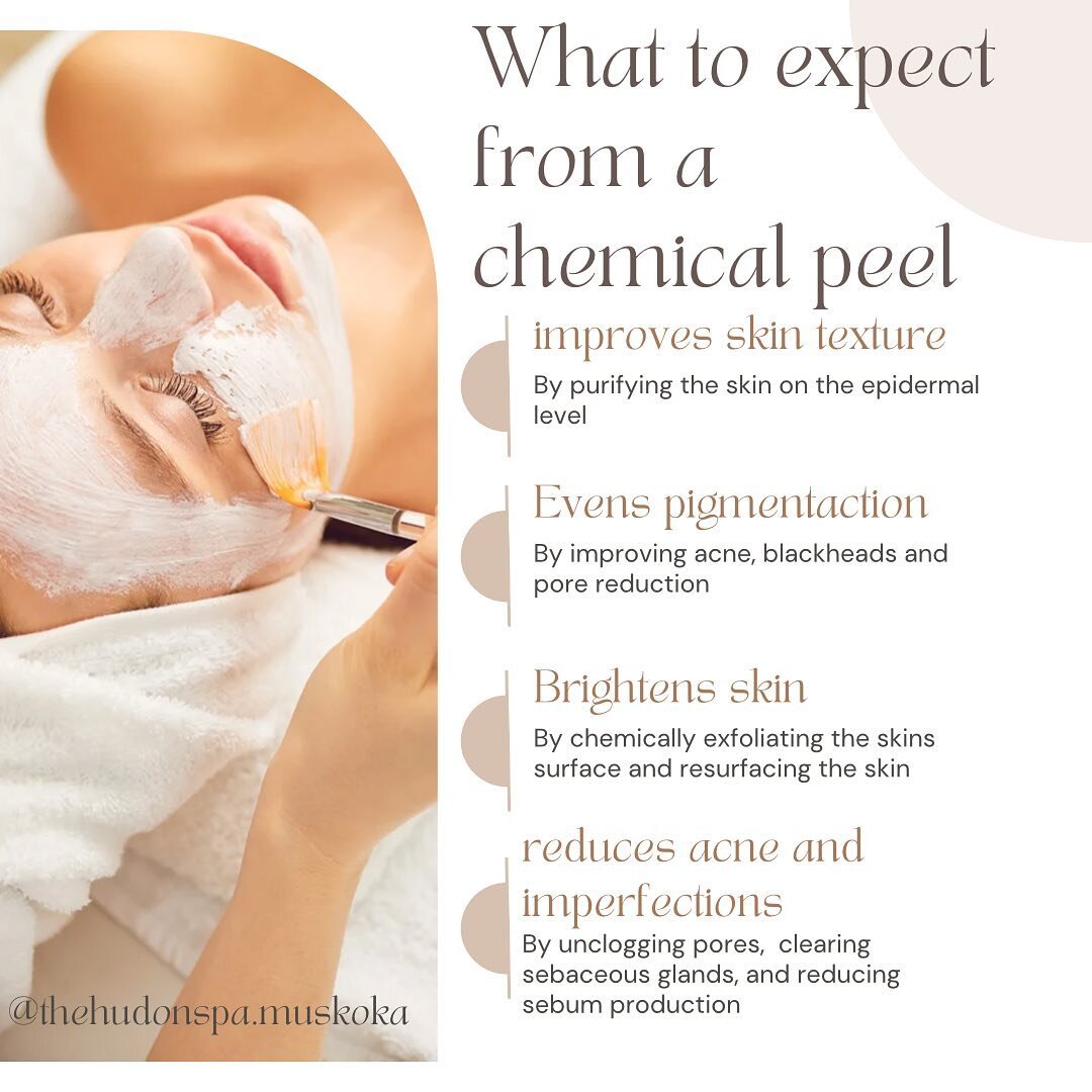 🍂 as summer come to an end its officially peel season 🍂

Chemical peels are a minimally invasive and cost effective way to help&hellip;

✨Promotes exfoliation of the skin&rsquo;s surface layers
✨Purify the skin on the epidermal layer 
✨Improves ski