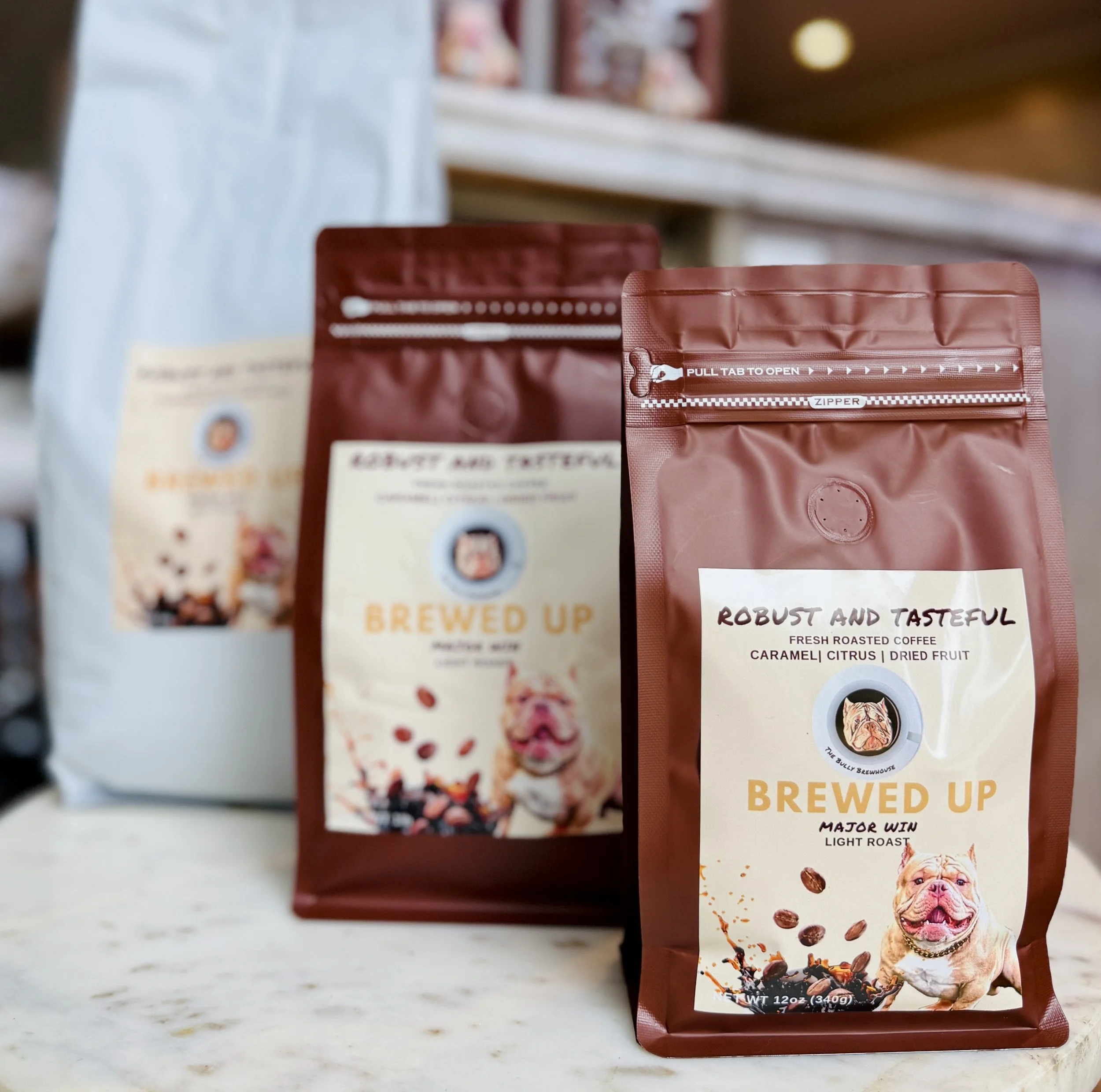 Brewed Up “MAJOR WIN” Light-Medium Roast Coffee Blend – Ethiopian & Guatemalan Beans, Whole Bean or Ground, 12oz, 1lb, or 5lb