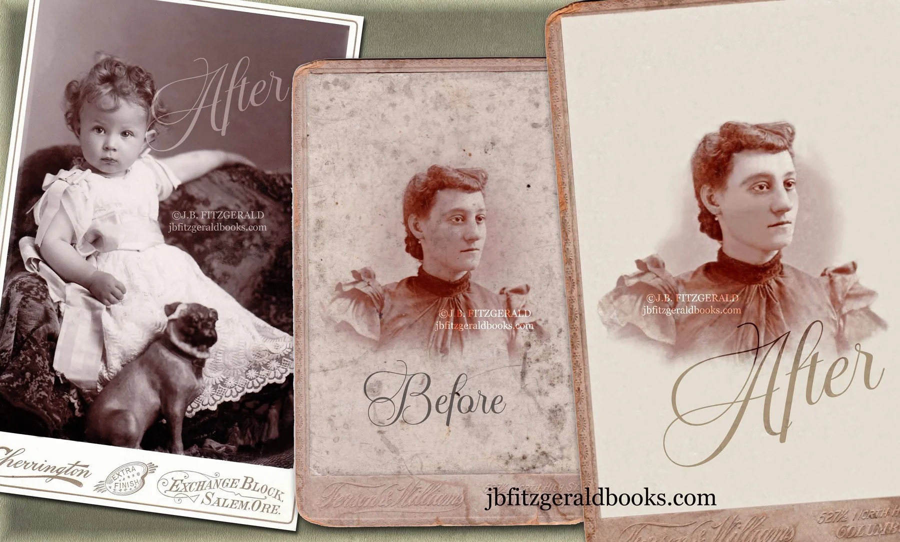 Restoration Avocation, a story of antique photo restoration, J.B. Fitzgerald, jbfitzgeraldbooks.com