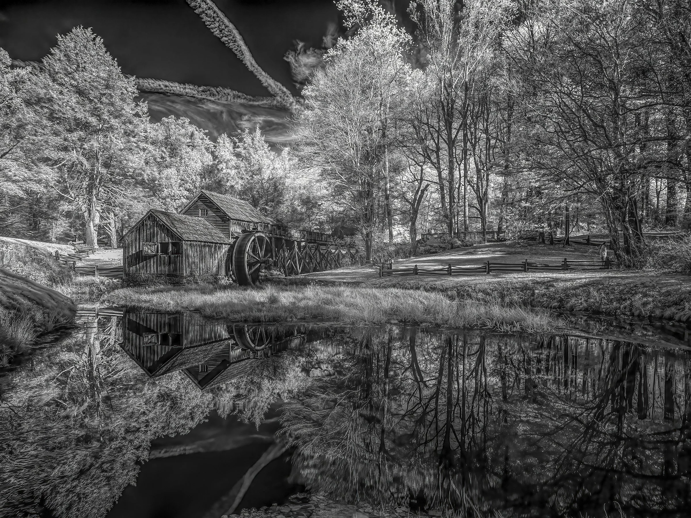 Mabry Mill in Infrared