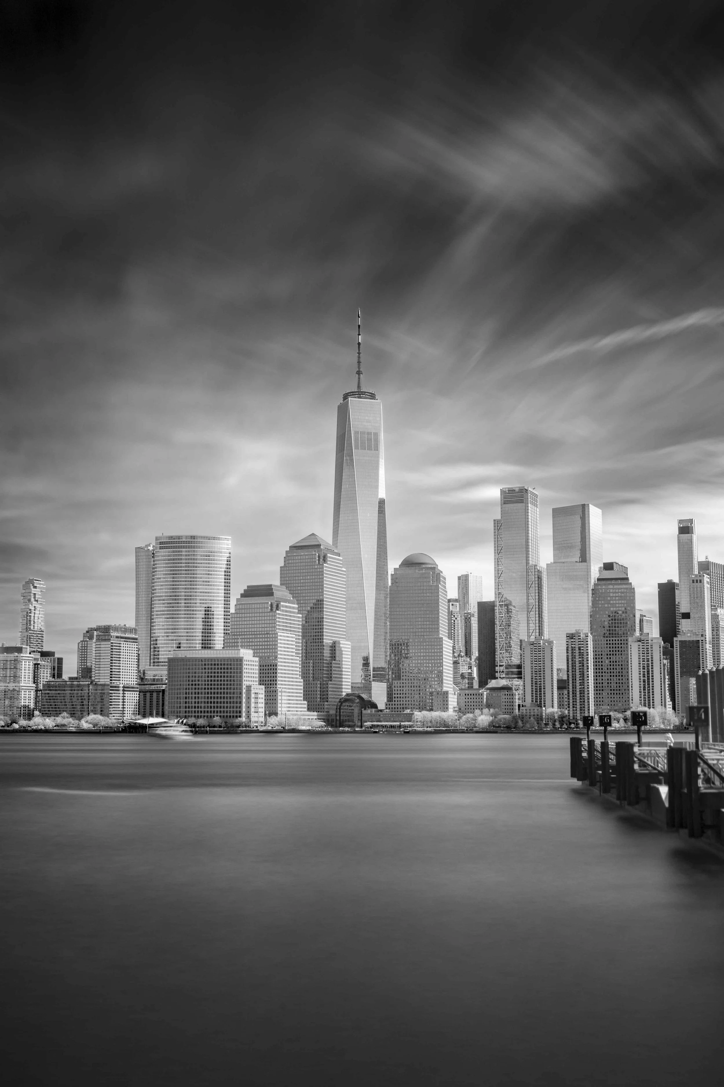 Freedom Tower From Across The Hudson In Infrared