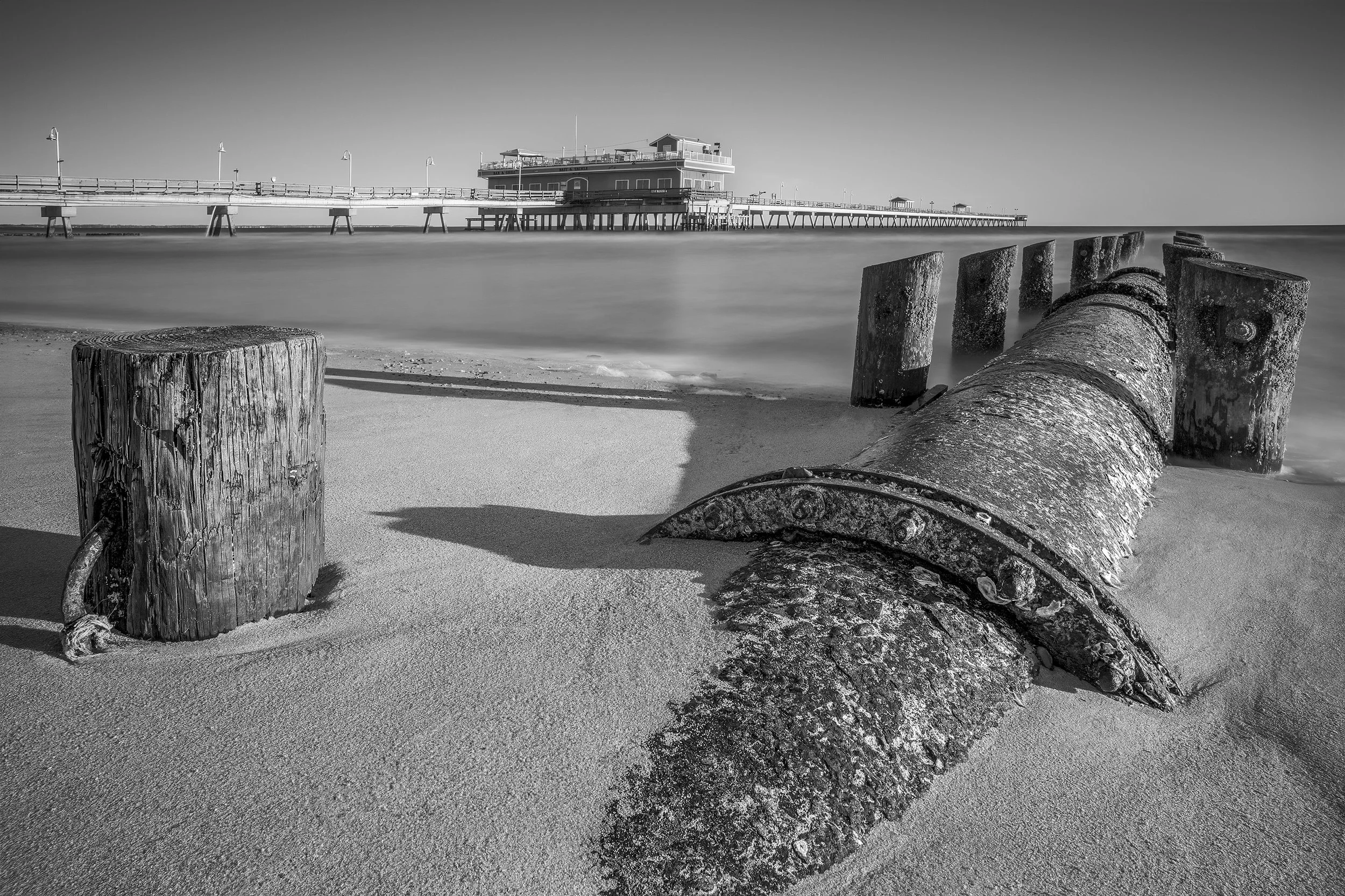 Ocean View Pier At Low Tide