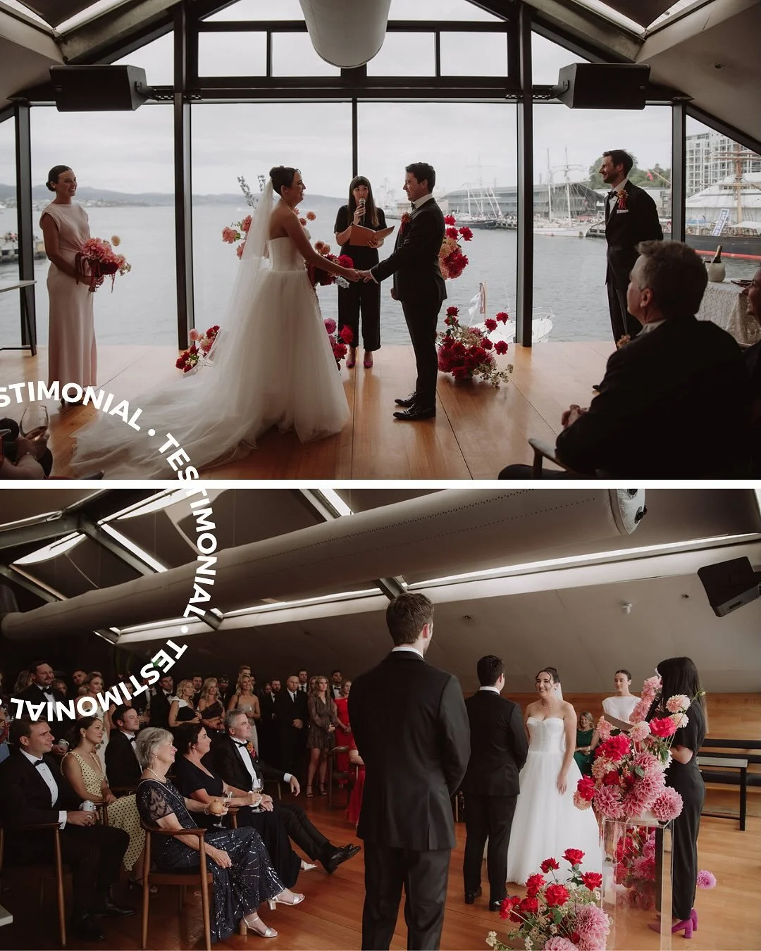 Some couples say yes to everything, and they&rsquo;re just SO MUCH FUN. Isobel + Nathan wanted a fun + funny ceremony that had their full personalities on display: including swigging the champers from the bottle. My kind of people! The success of the