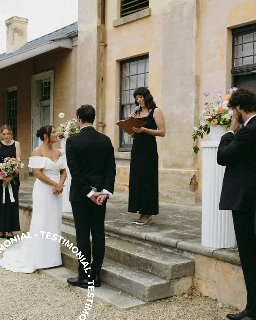How freaking adorable are Mel + Olly?! They were both a bit shy about being the centre of attention, so we ensured their ceremony was super personal - it had all the gooey bits - but all Mel + Olly had to say were their legal vows, easy!

Testimonial