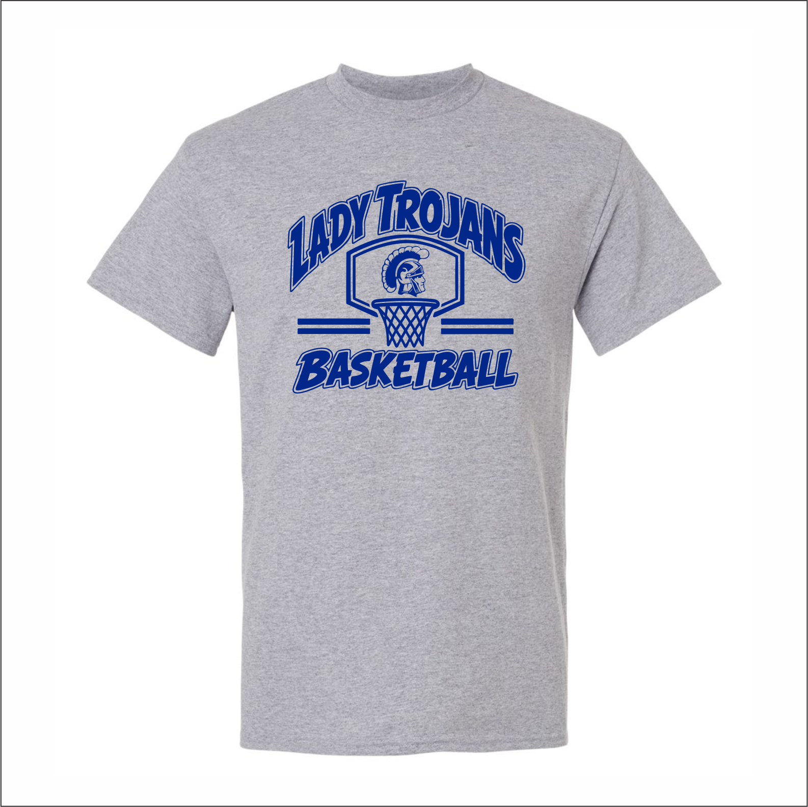 Sport Grey Trojan Basketball Apparel