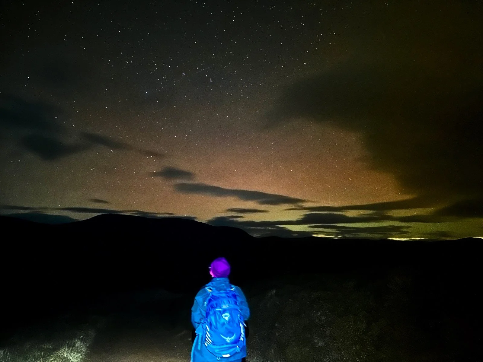Walking towards aurora