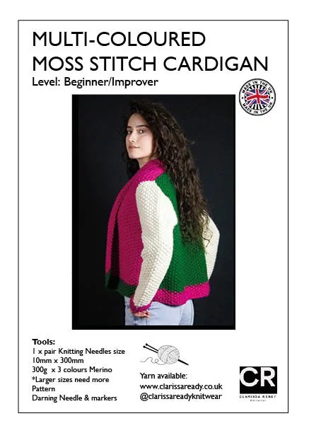 Mulit Coloured Moss Stitch Jacket.jpg