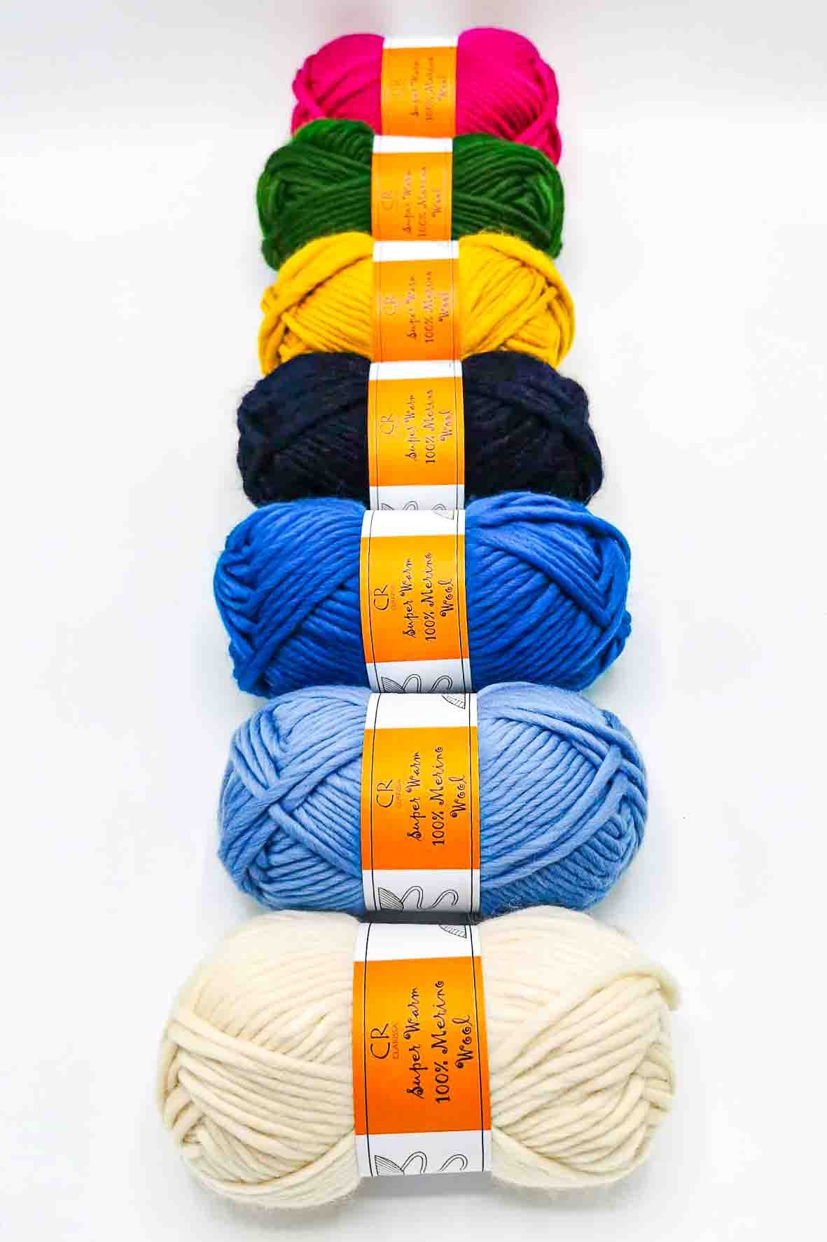 7 colour Merino Wool Pack