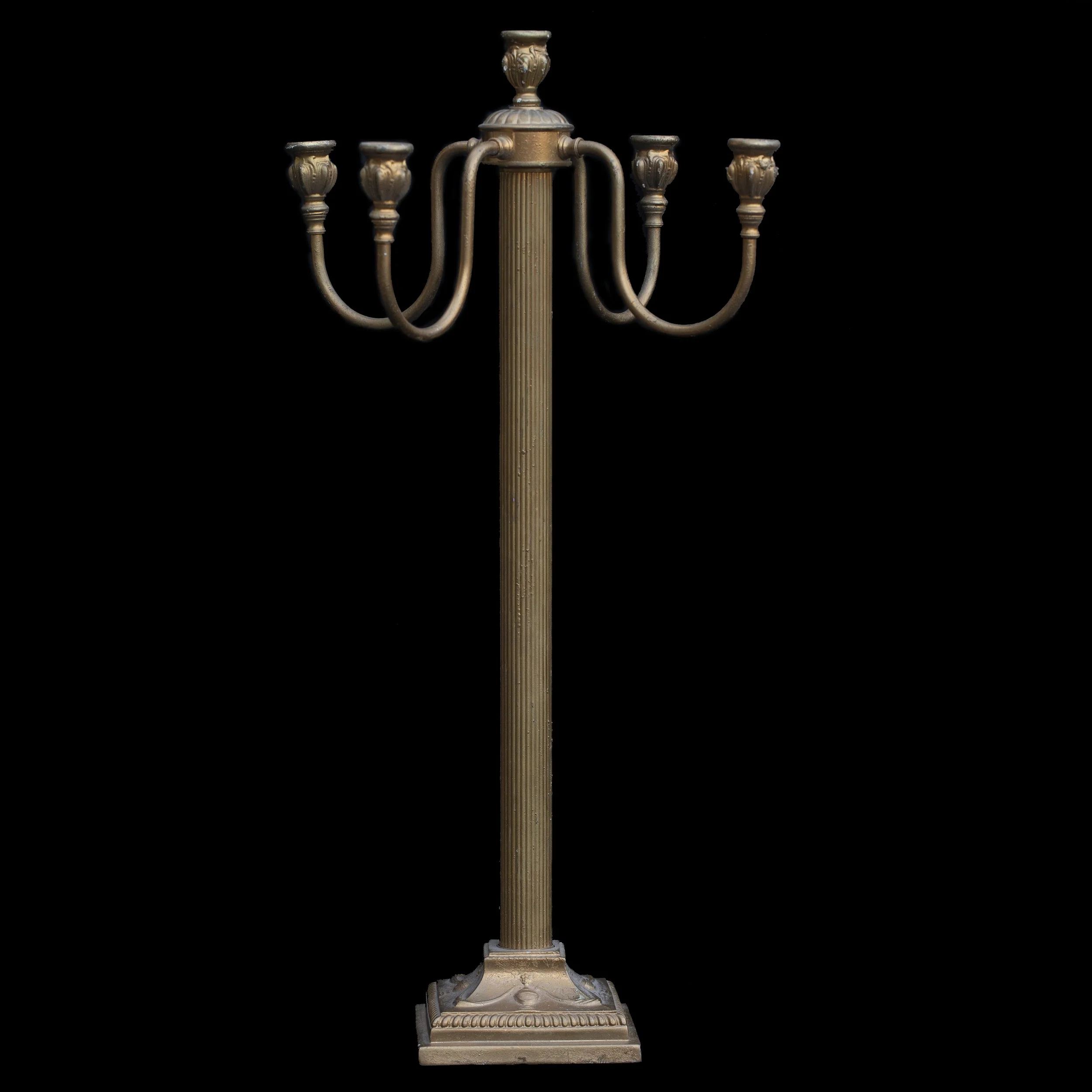 Fluted 5-Arm Floor Candelabra