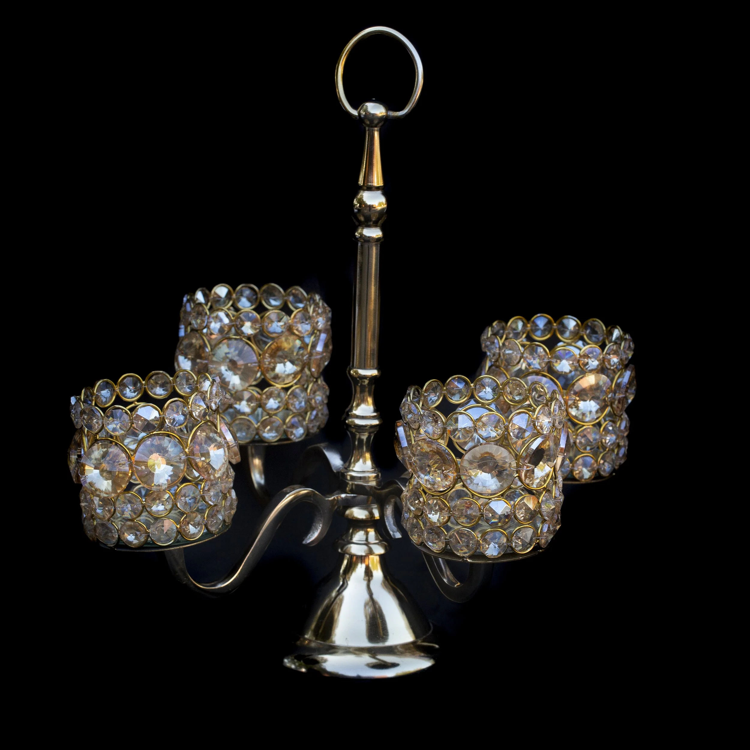 4-Votive Candle Chandelier Holder Stand