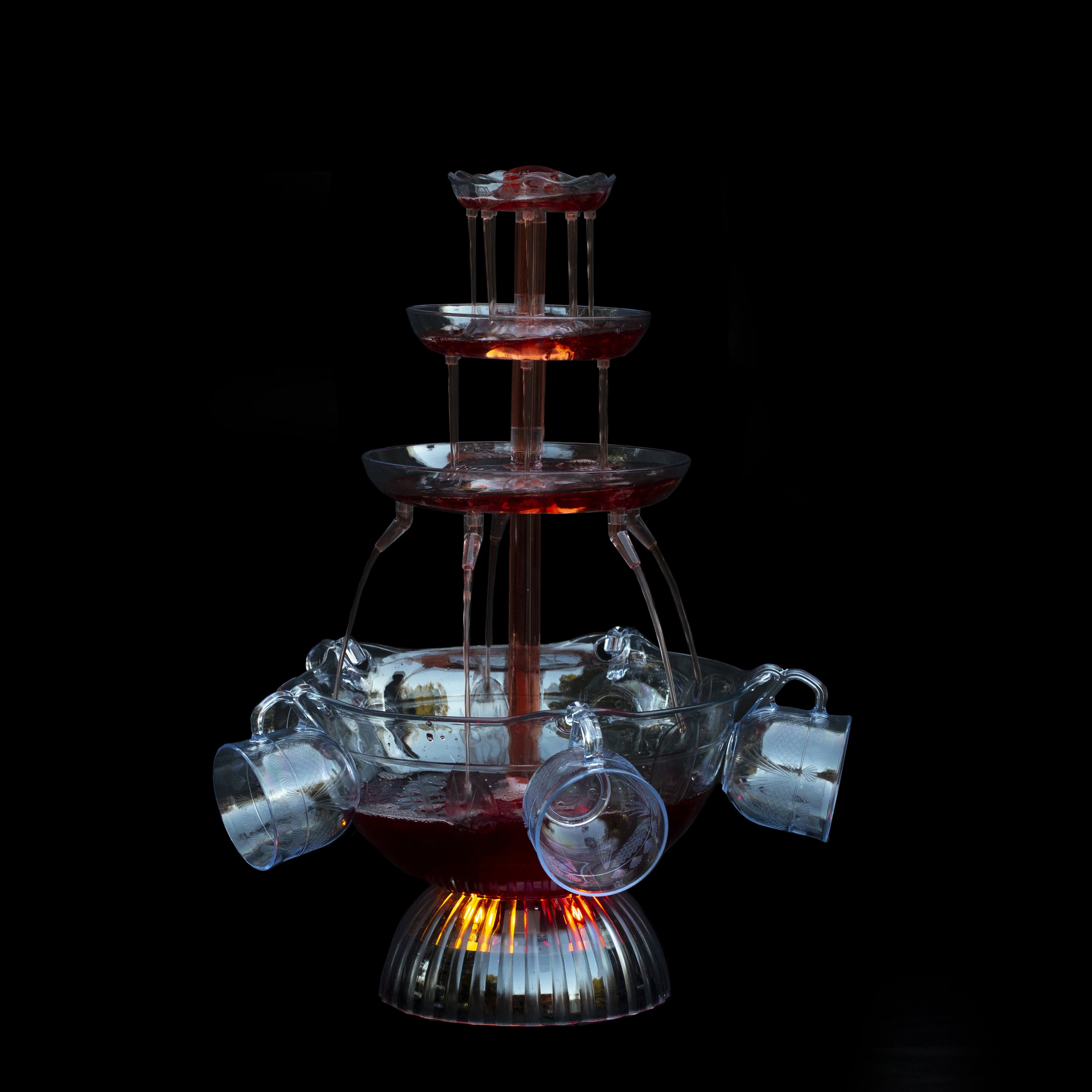 4-Tier Light-Up Drink Fountain