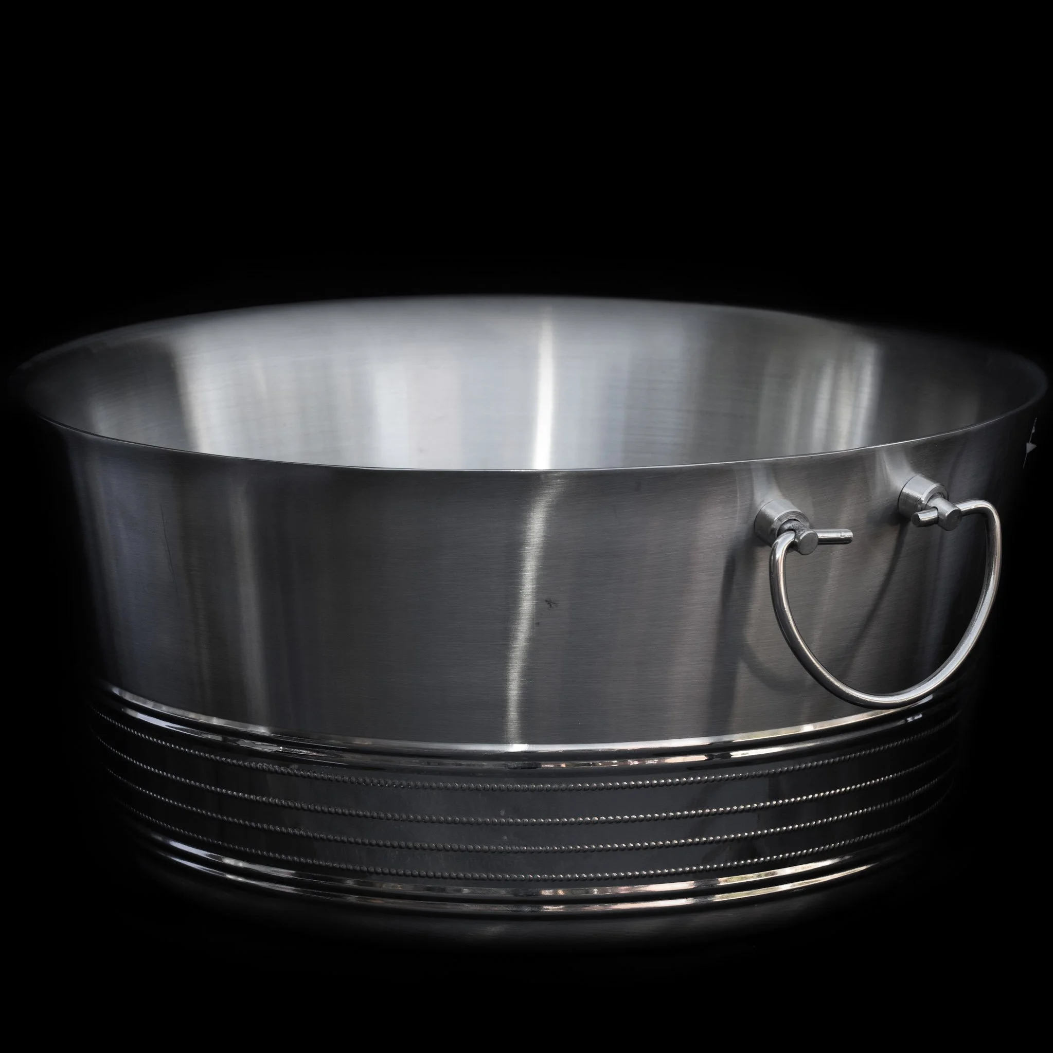 Silver Round Beverage Tub