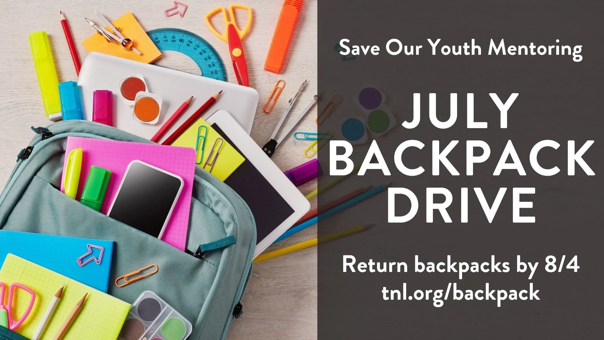 July Backpack Drive