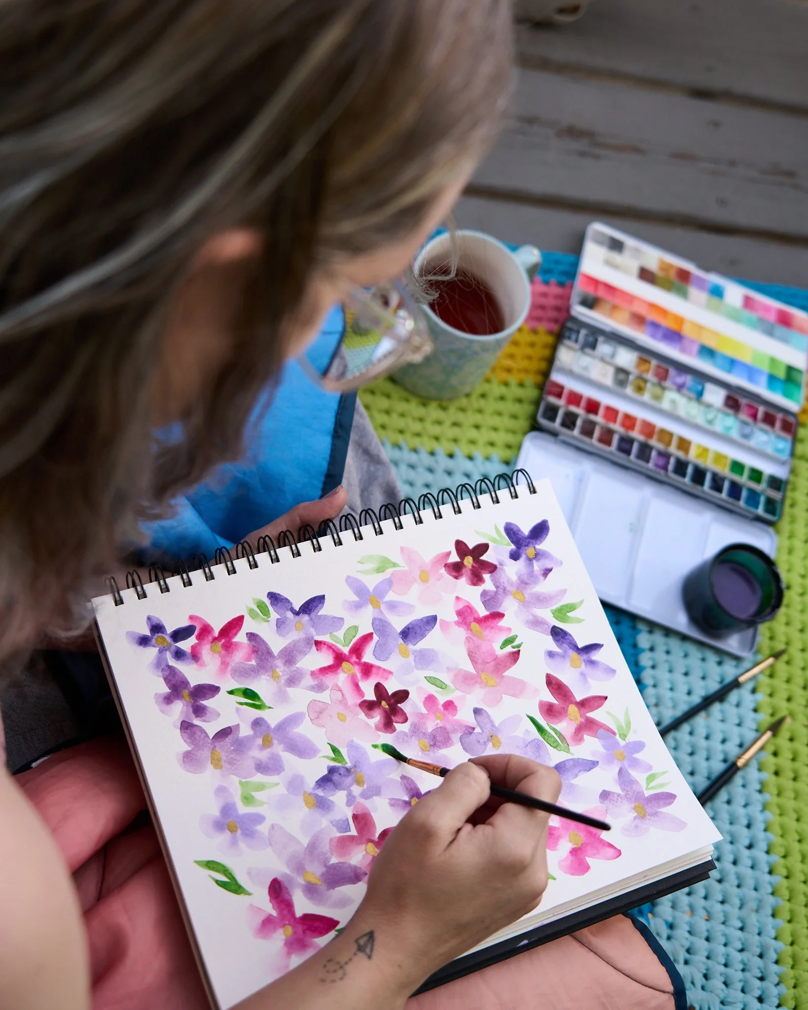 46. I love when my hobbies collide. Painting has become one of my favorite ways to keep my hands busy while on the go. And having another way to be creative outside photography. Watercolor is a fantastic low energy craft. I've got pages and pages of 