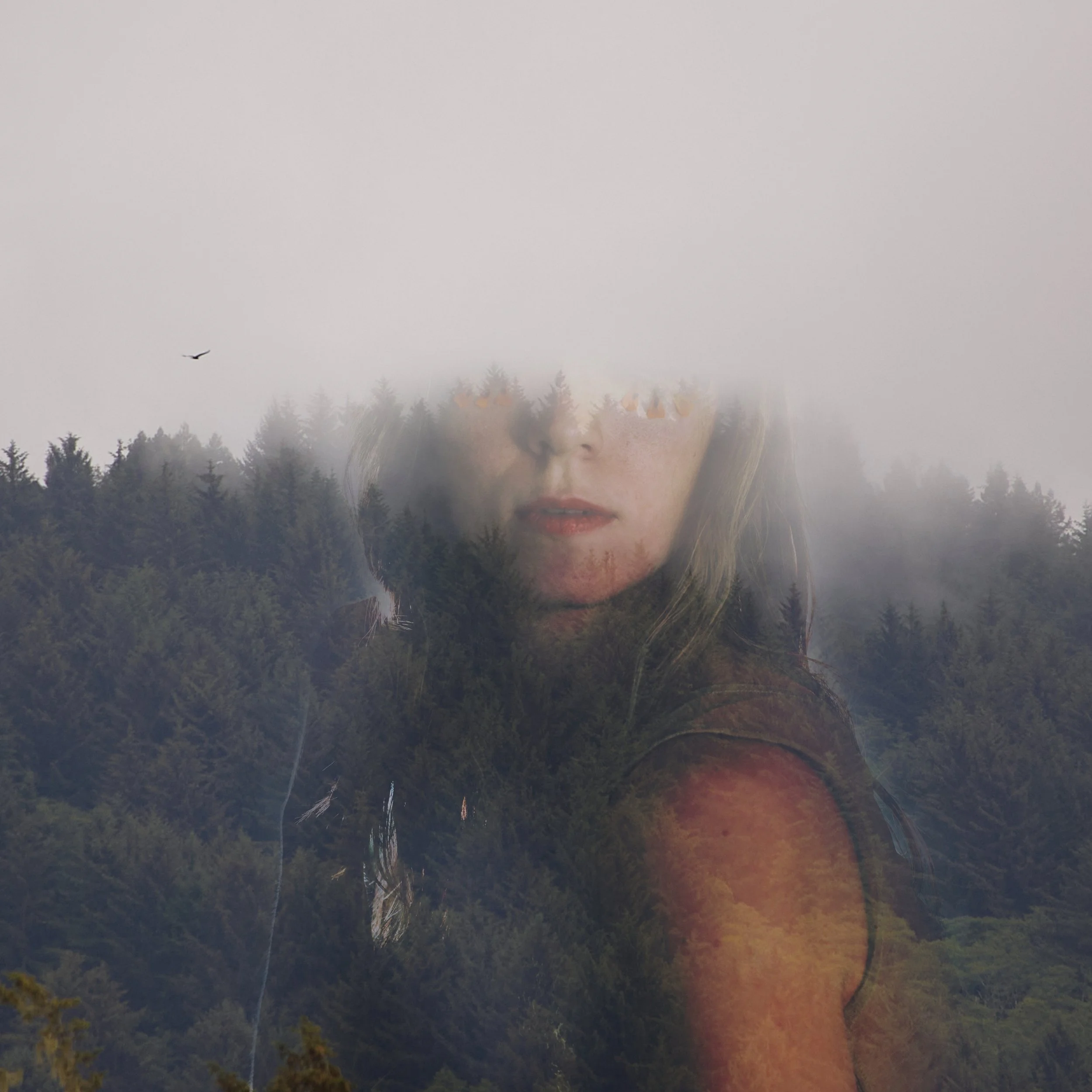 36. I wasn't quite sure how I would capture the theme Post Processing, but I feel like I did alright on this one. I love using double exposure and creative erasing to portray emotions. When we were in California, the fog was so moody. If I could stay