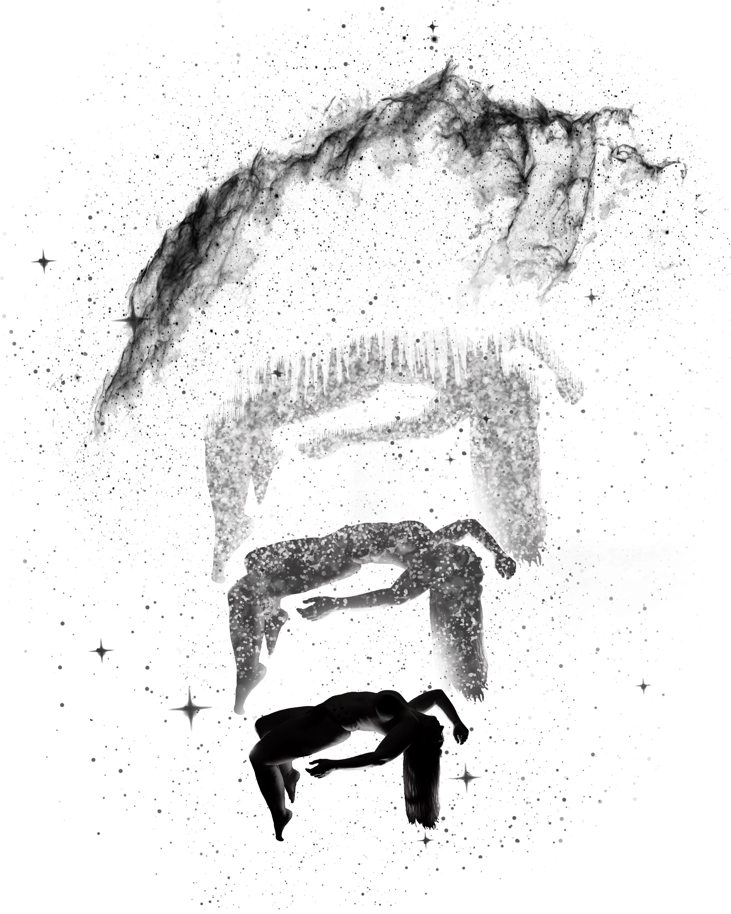 48. A few years ago, I started making a portrait for my birthday every year. This year happened to line up with the theme Rebirth. I've been on this planet for 37 years now, and am feeling another shift begin. We all have a bit of stardust in us, and