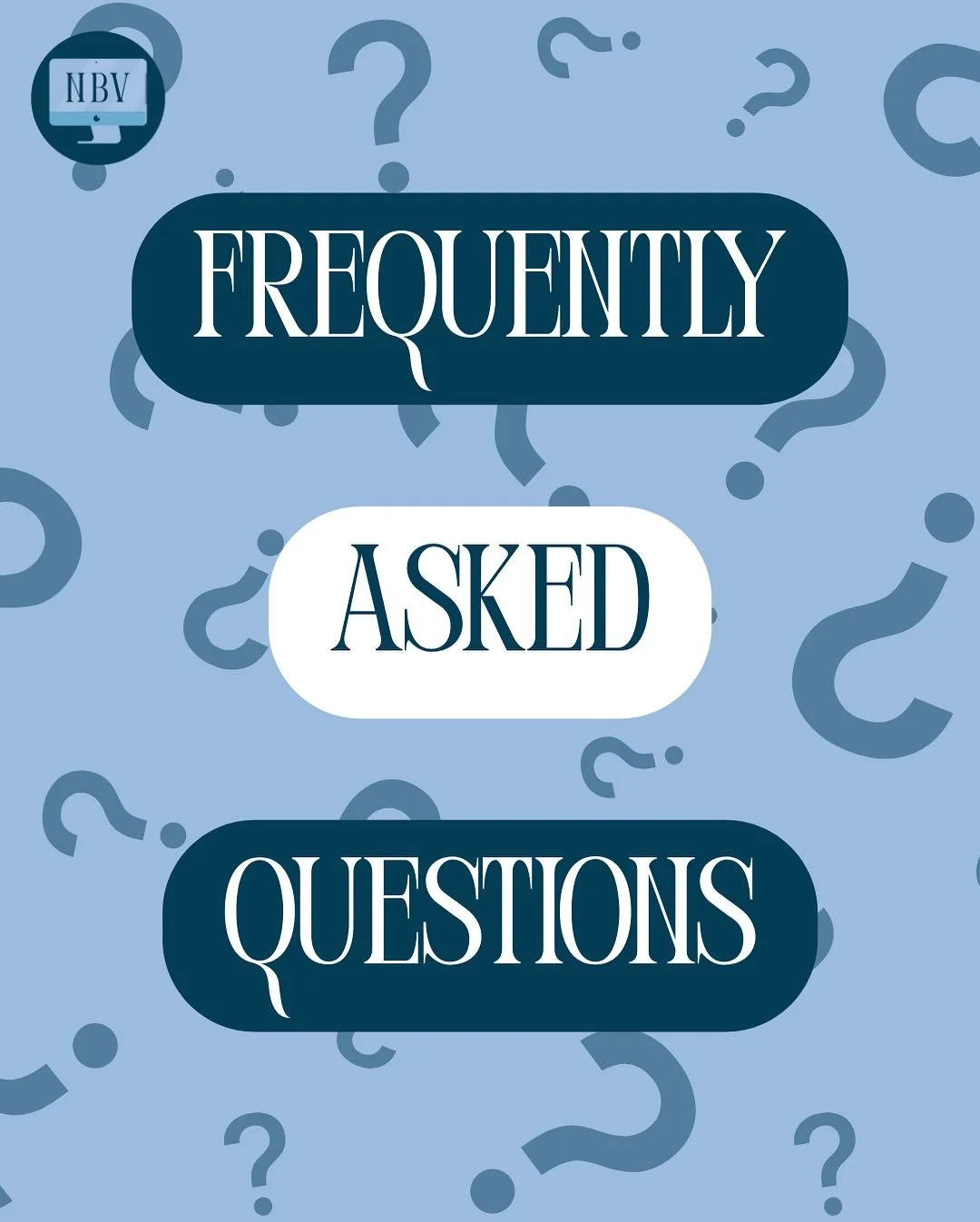 One of the updates I&rsquo;ve made to my website recently is adding an FAQ page ✨

When I first set up NBV, I found myself answering the same questions over and over again in my DMs and emails, things like *&ldquo;*what services do you actually offer