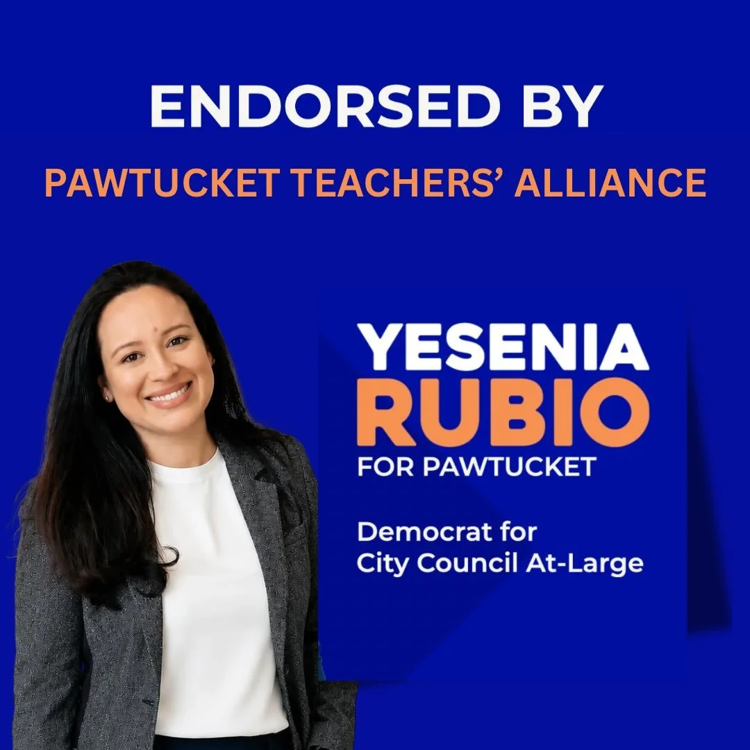 Thank you to the Pawtucket Teachers Alliance for your endorsement and support. I&rsquo;m grateful for the confidence you&rsquo;ve placed in me and appreciate the important work our educators do every day for Pawtucket&rsquo;s students and families. ?