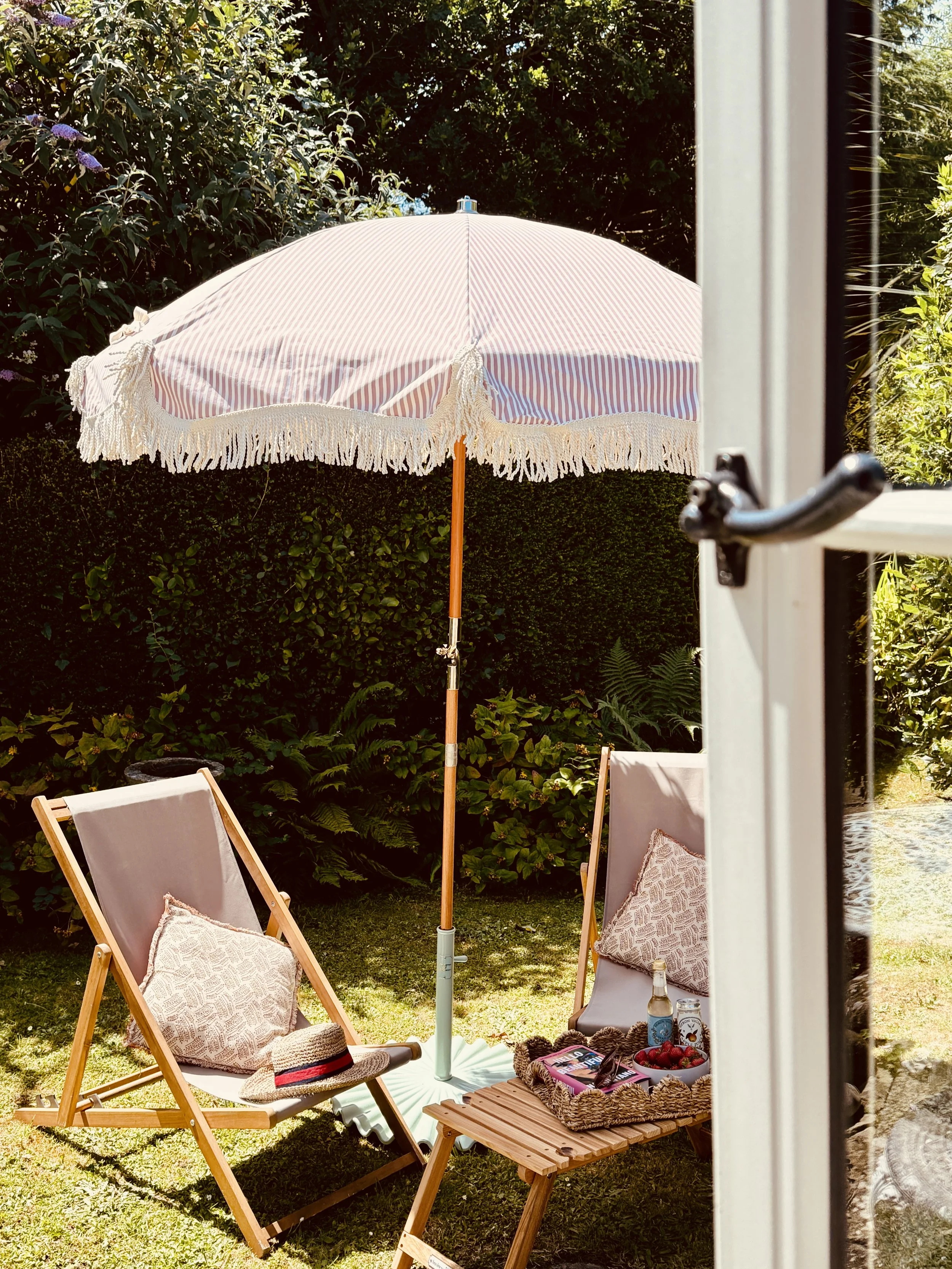 Private garden at The Dorset Nook holiday cottage