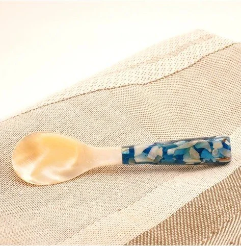Mixed Blue Mother of Pearl Spoon - CAVIAR FOODIE, Toronto, Montreal, Vancouver, Edmonton, Calgary, Ottawa, Winnipeg, Halifax, Canada