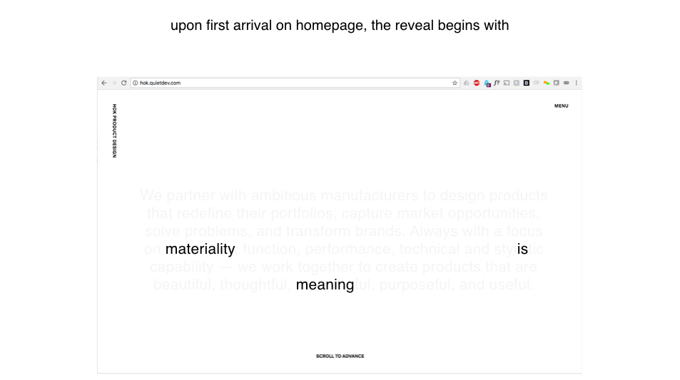 Rainlight: Arrival On Homepage