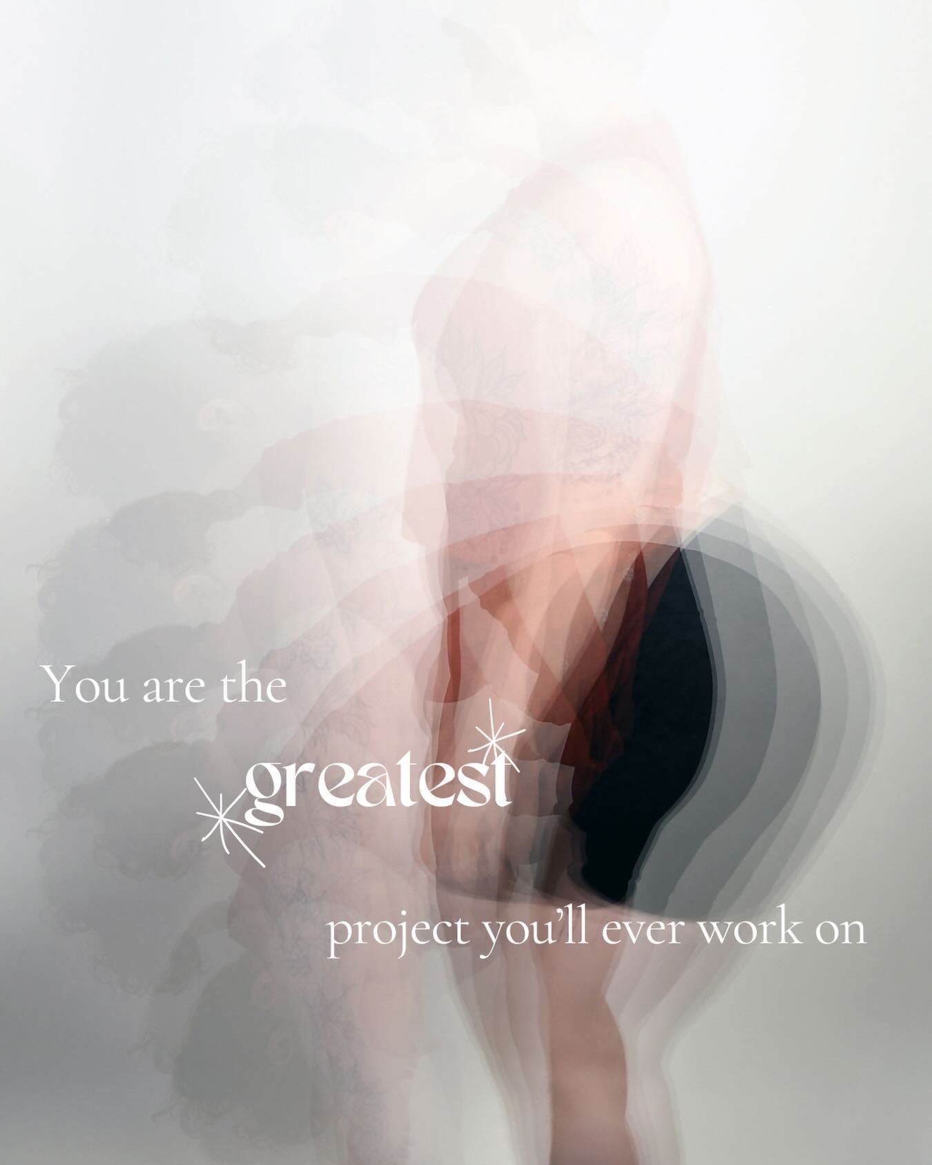 You are the greatest project you&rsquo;ll ever work on.

Not your job, your body, or your productivity. But you.

The way you speak to yourself.
The way you show up when things feel hard.
The way you keep choosing growth even when it would be easier 