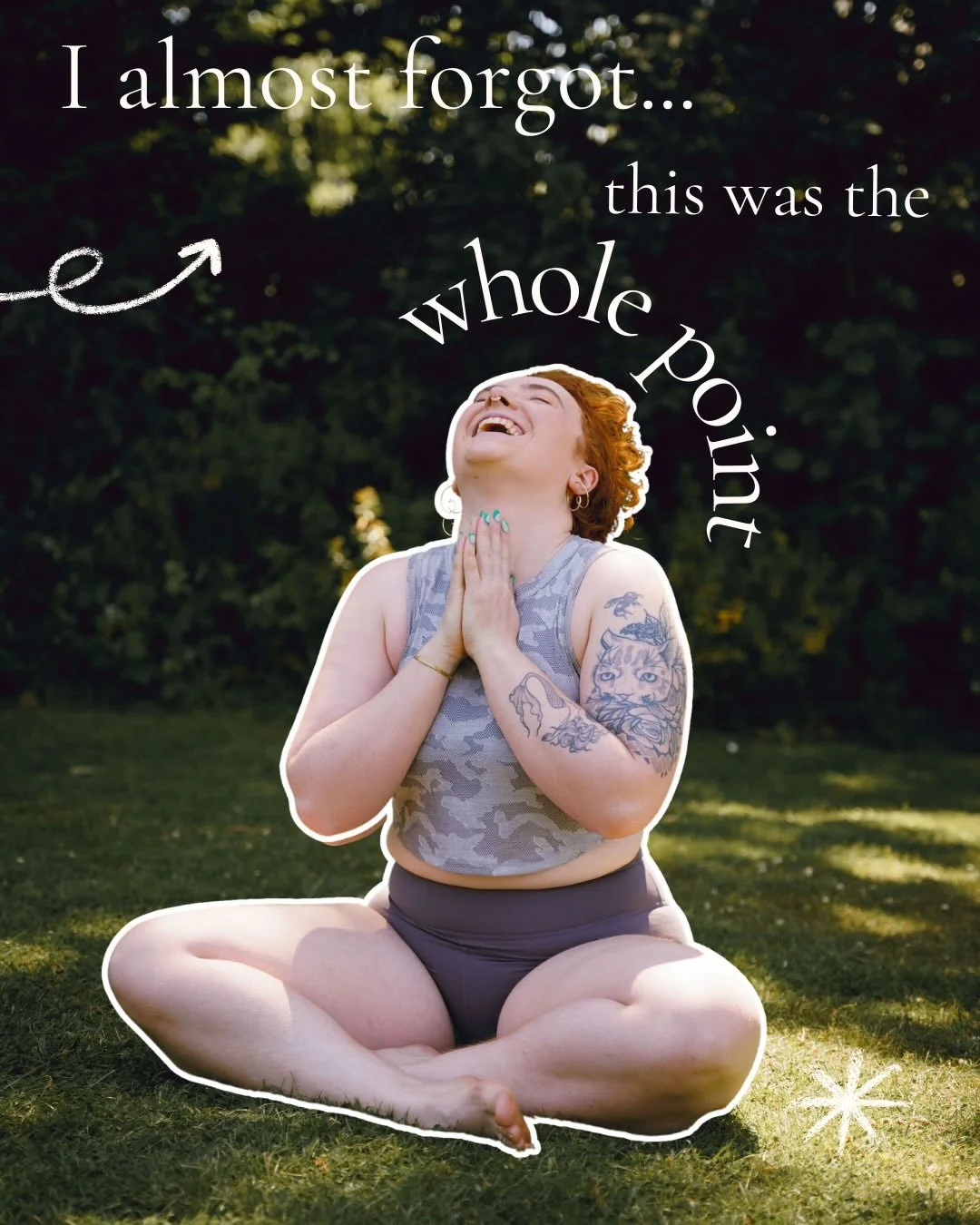 I almost forgot this was the whole point&hellip;

Not the big milestones or the next thing you&rsquo;re chasing.
Not the version of life that looks better on paper but this!

Slow mornings that don&rsquo;t need fixing. Laughing a bit too loud. The su