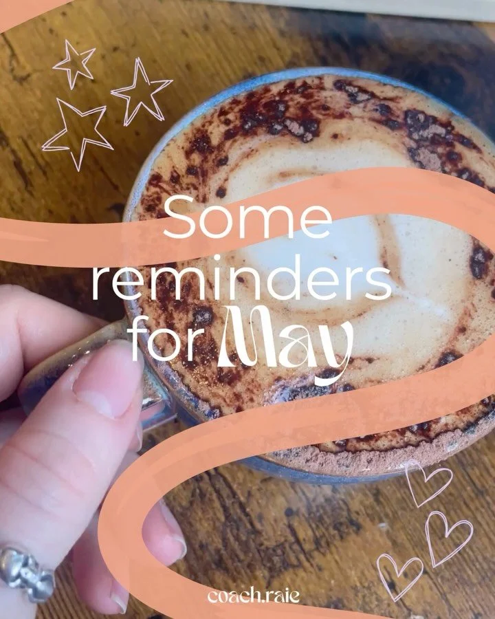 A few reminders I keep coming back to lately, so I thought I&rsquo;d spread the word as we move into May✨

Always here to remind you that there&rsquo;s no pressure to reinvent your life this month (or any month unless that&rsquo;s your jam!) 

You&rs