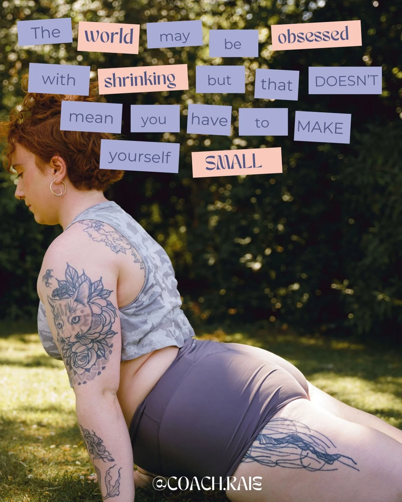 The world may be obsessed with shrinking right now (again!)

Shrinking bodies, appetites, and desires. Shrinking ourselves to fit into spaces we were never meant to fit into. But here&rsquo;s your reminder that you do not have to make yourself small 