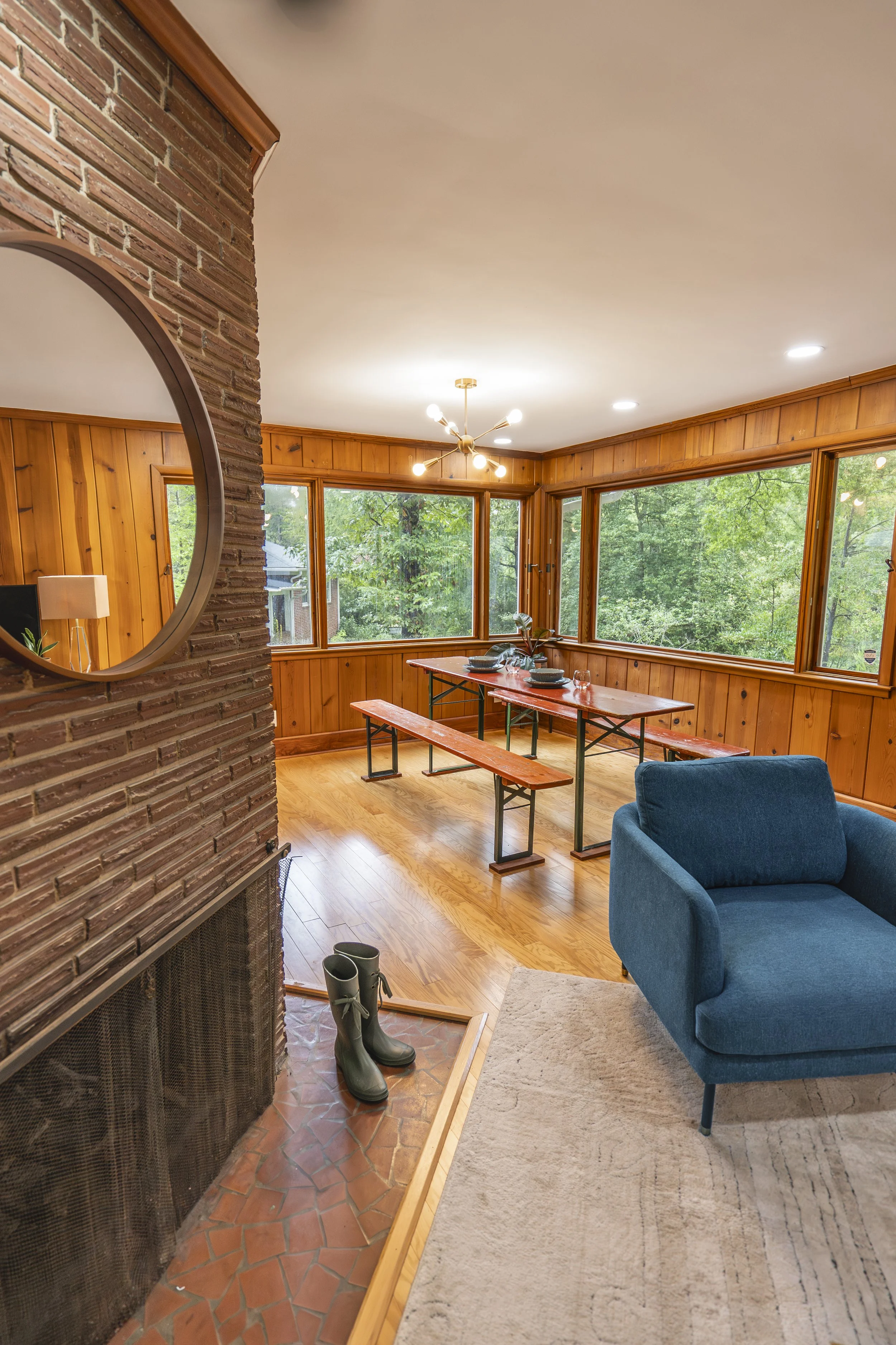 Circle Drive home after living room renovation — Durham NC interior architecture and design