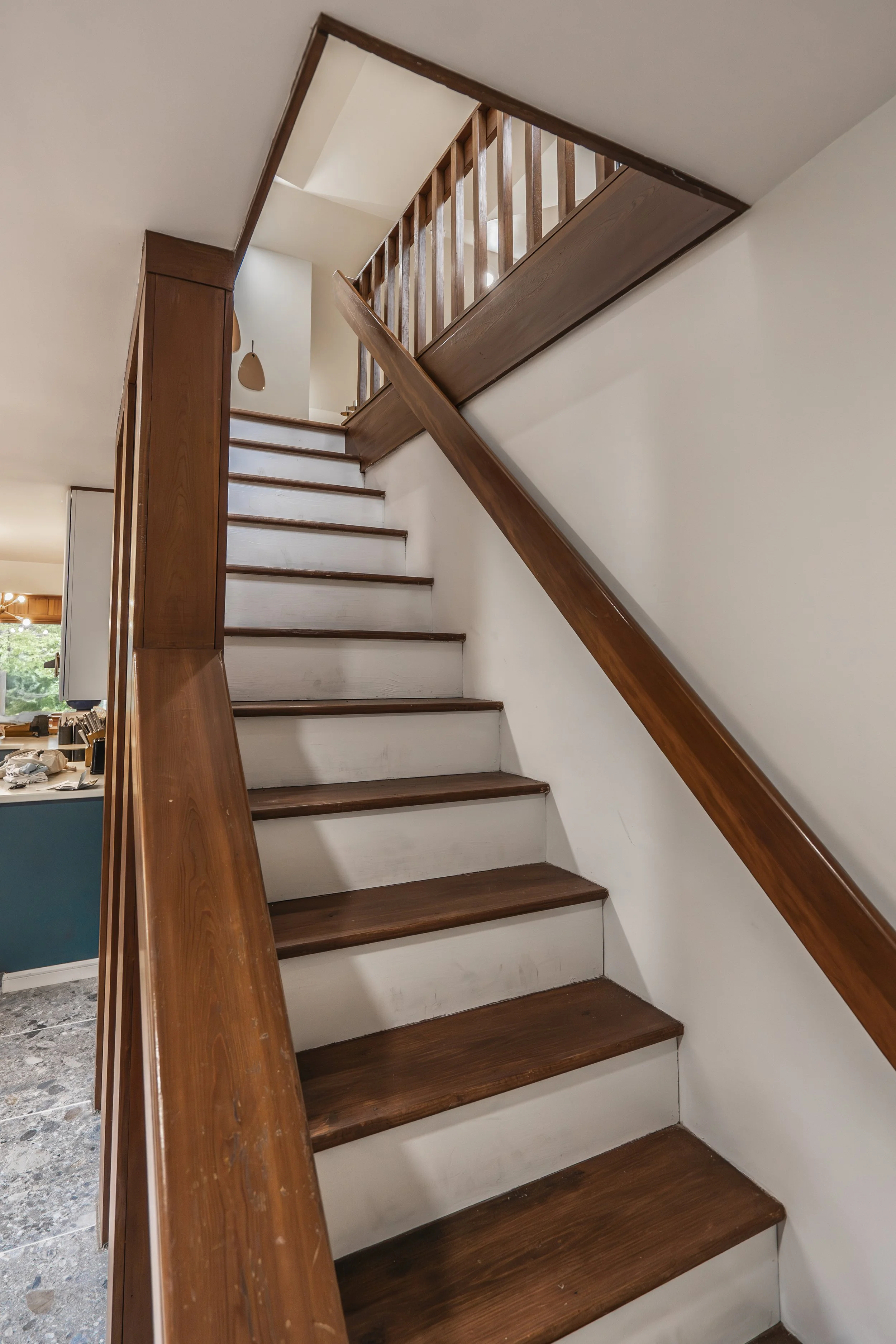 Circle Drive home after stair renovation — Durham NC interior architecture and design