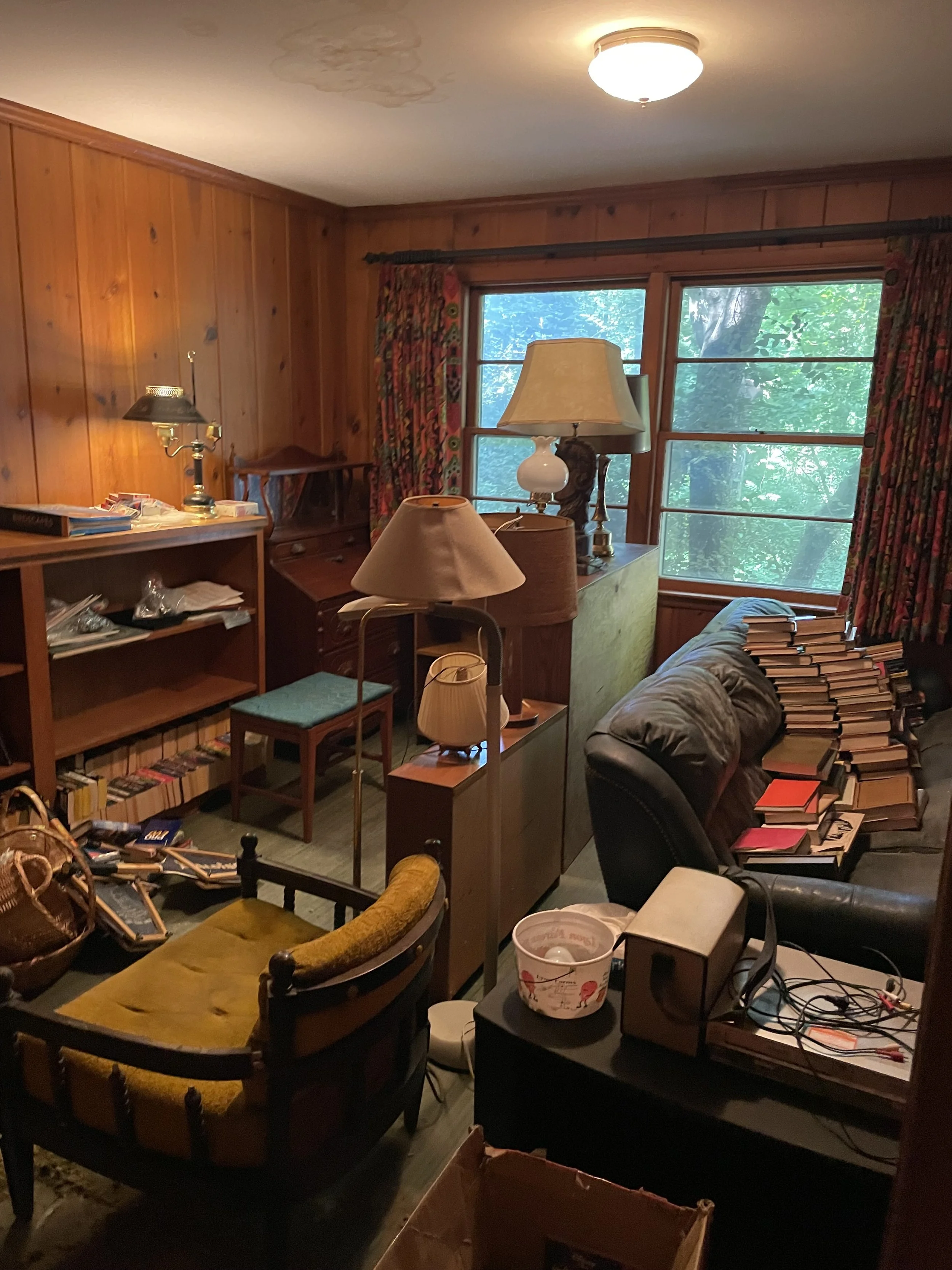 Circle Drive home before living room renovation — Durham NC interior architecture and design