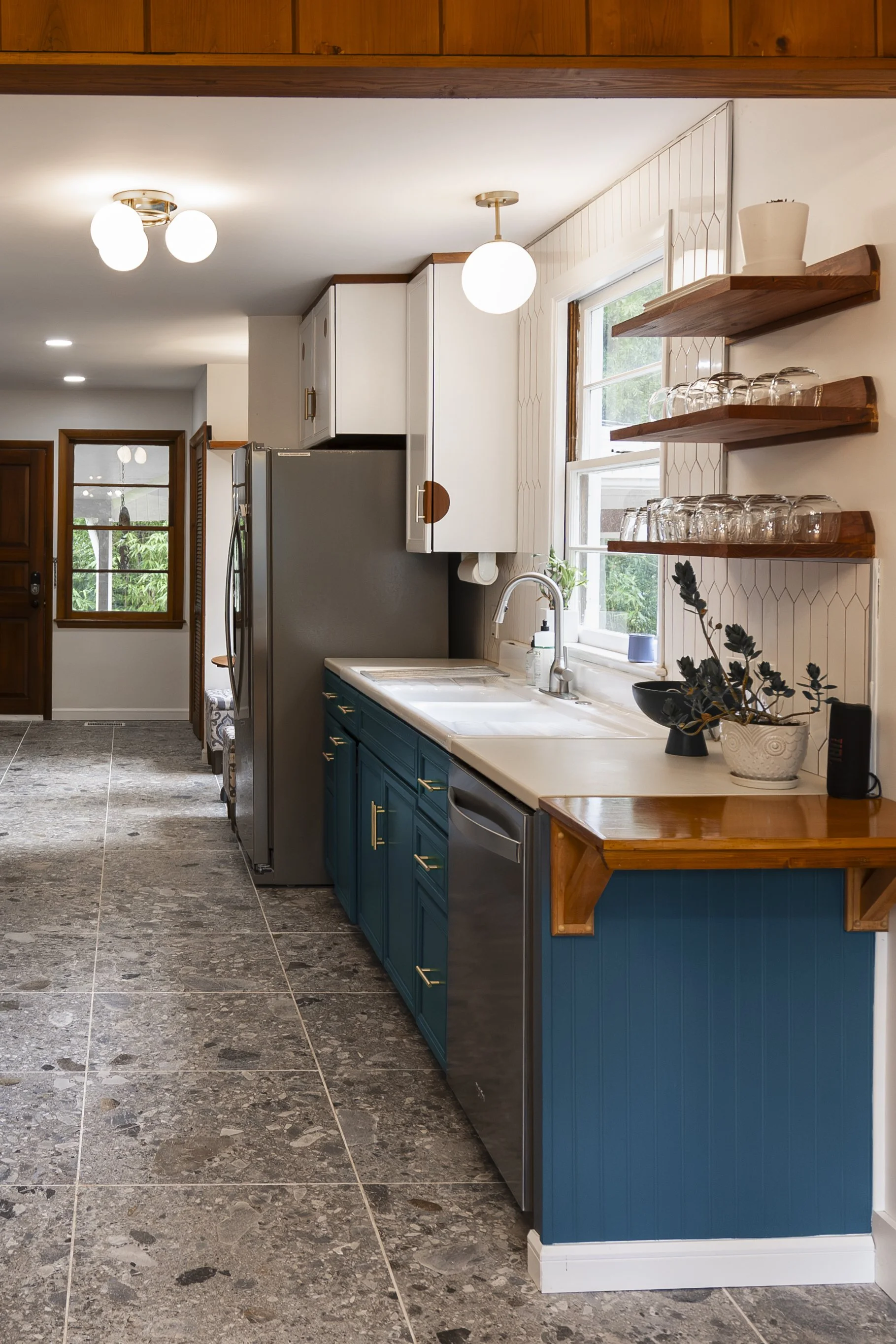 Circle Drive home after kitchen full renovation — Durham NC interior architecture and design