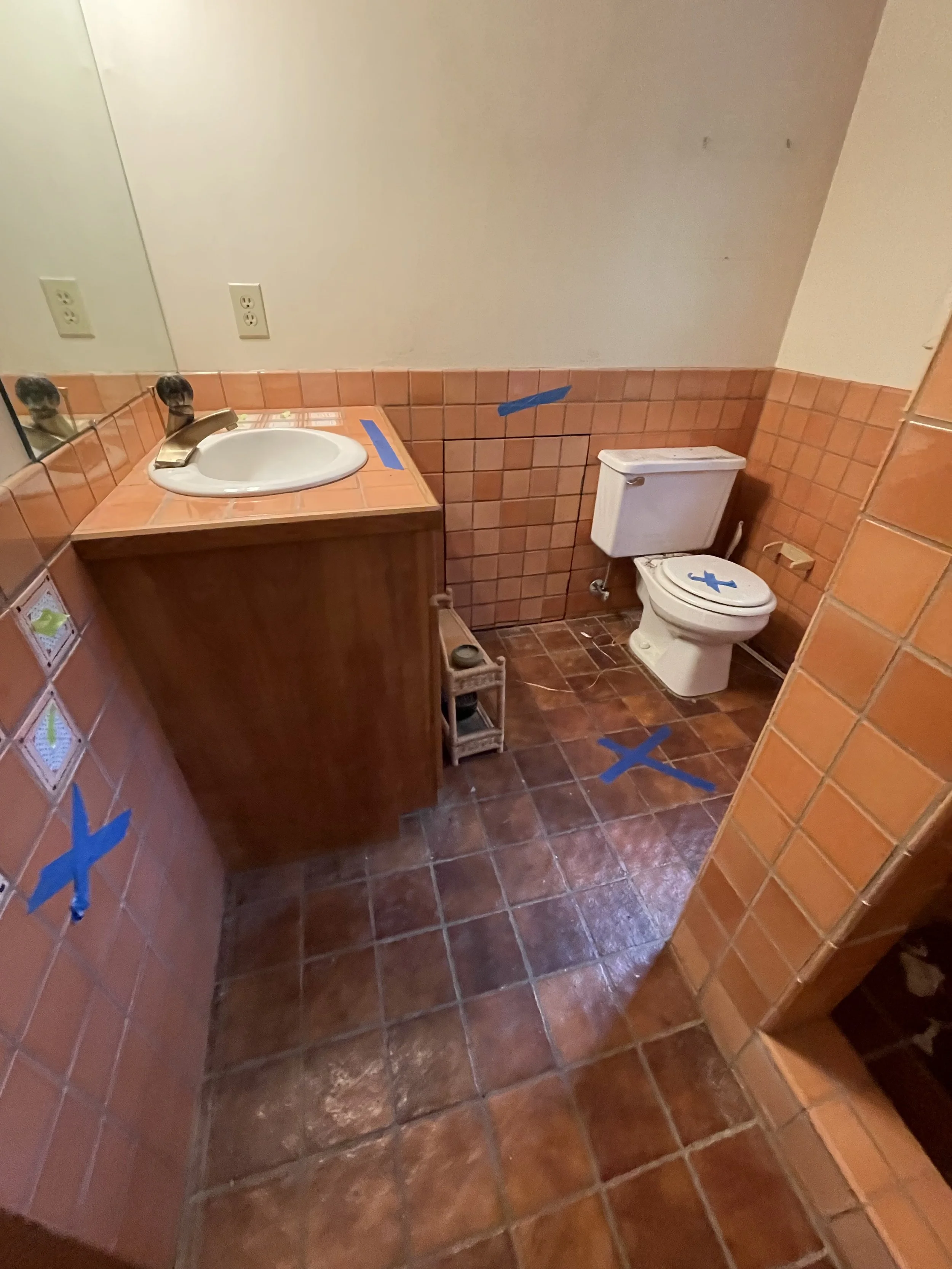 Circle Drive home before main bath renovation — Durham NC interior architecture and design