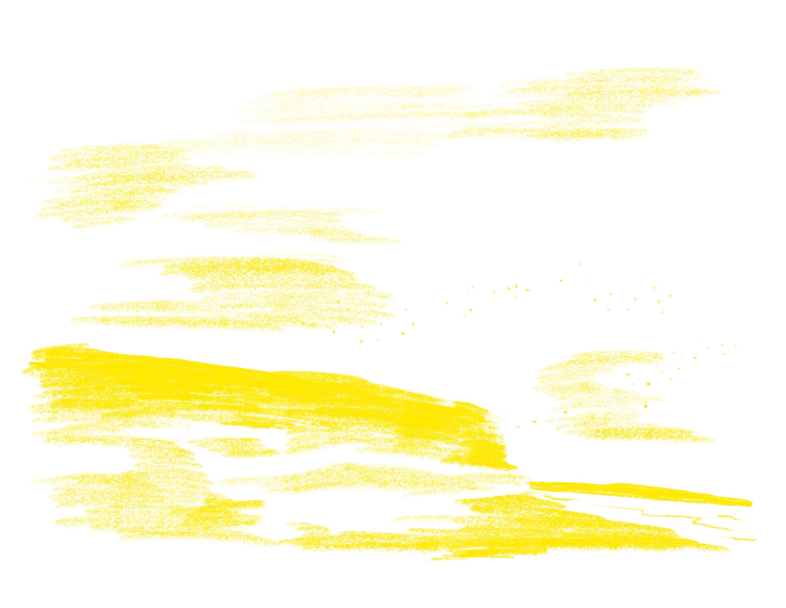 Yellow layer. You must choose your inks carefully because they are slightly transparent and will mix on top of each other.